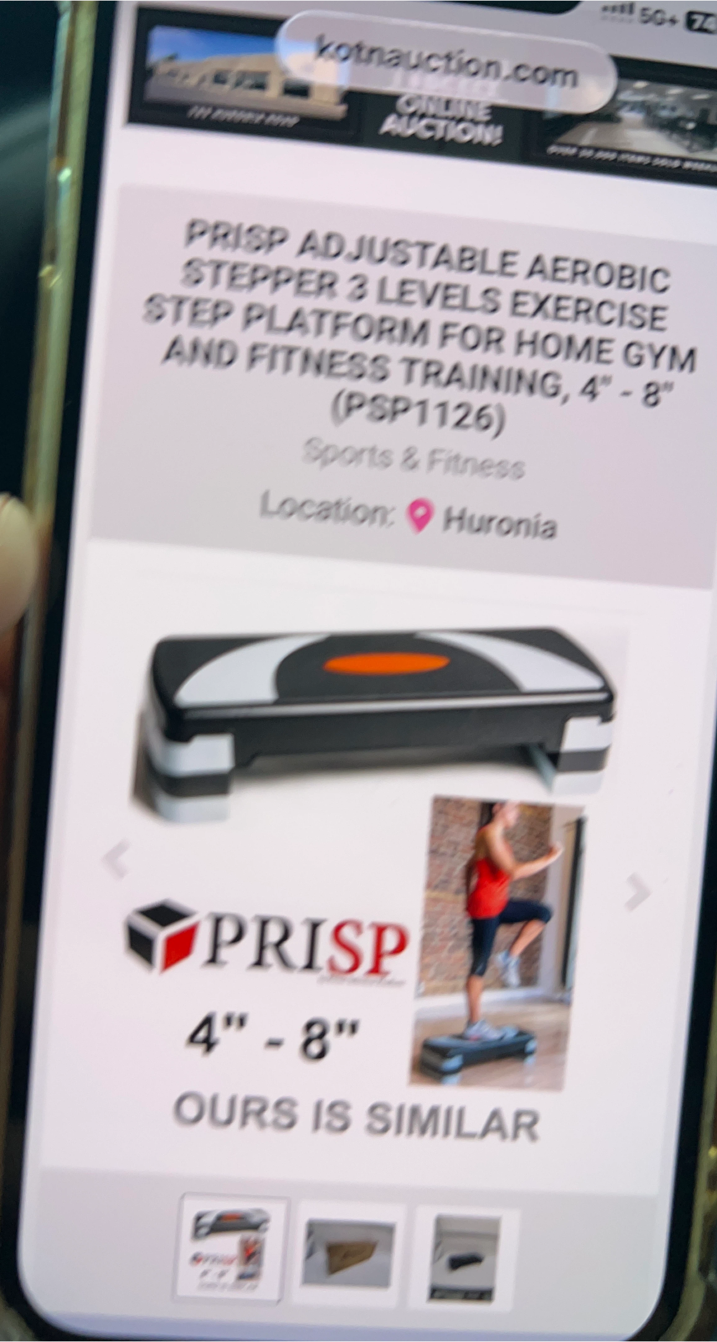 PRISP Adjustable Aerobic Stepper 4-8"