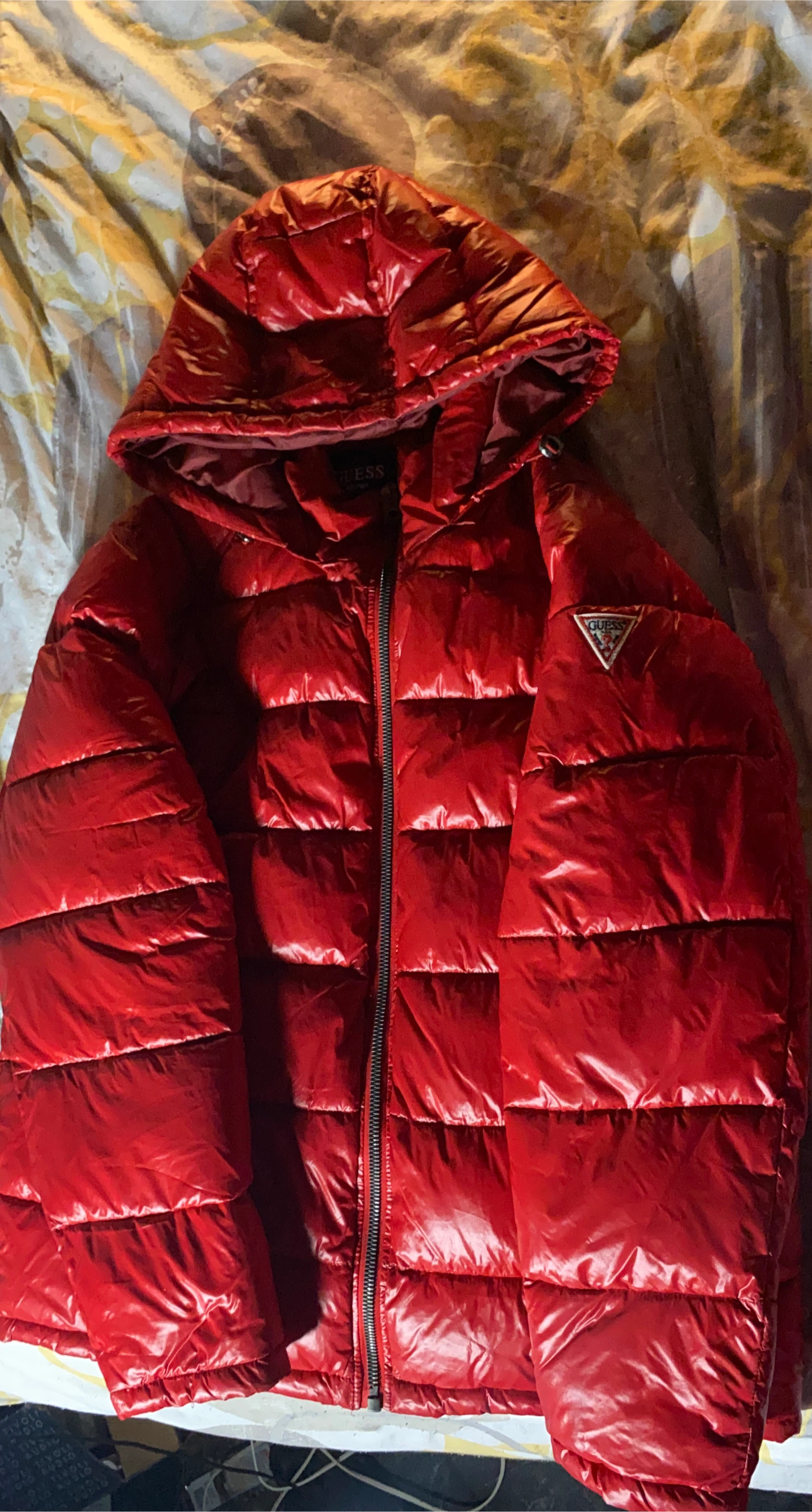 GUESS Red Puffer Jacket, Size XL (Cash Only)