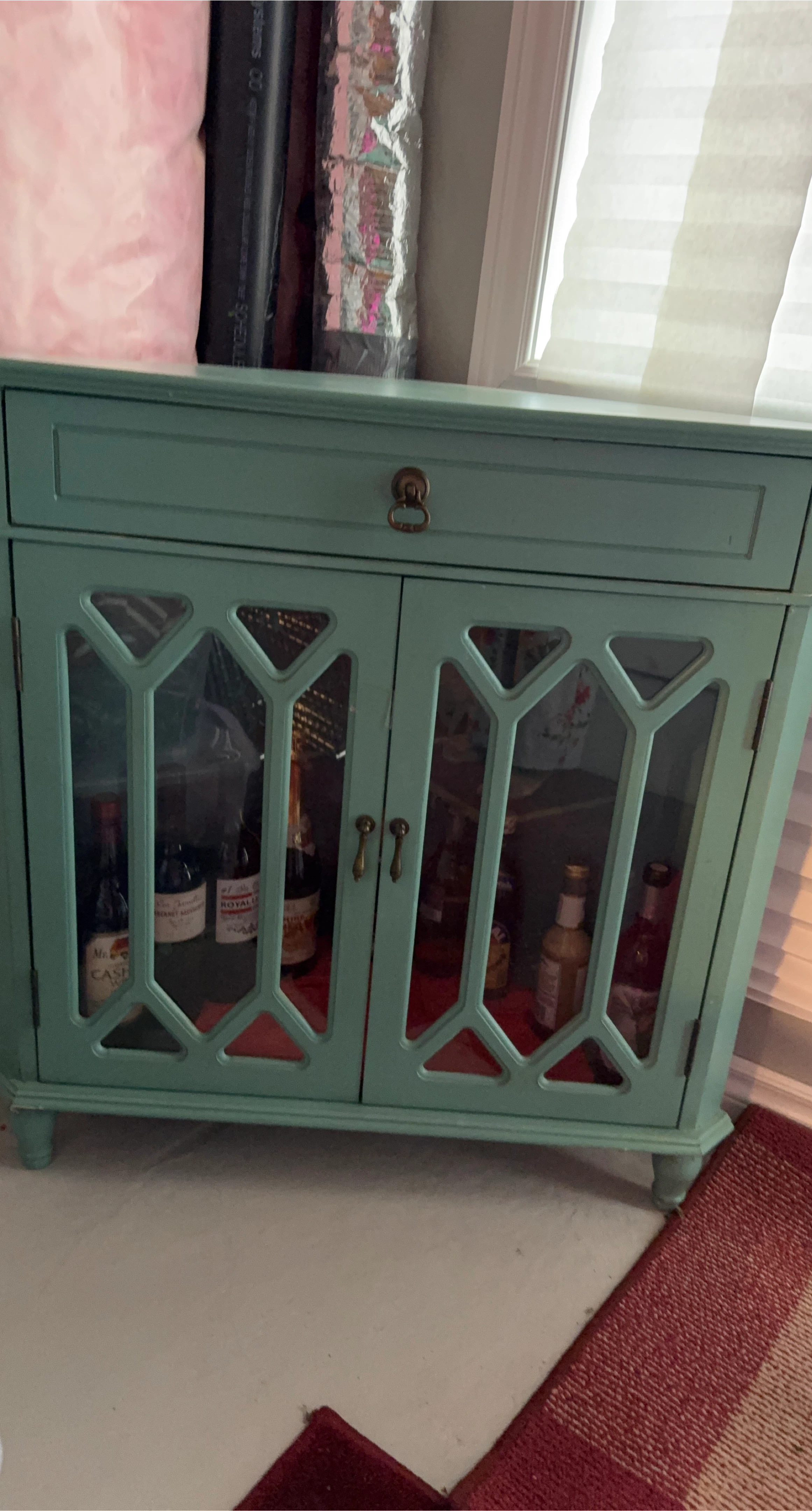 Corner Cabinet - Blue/Green color