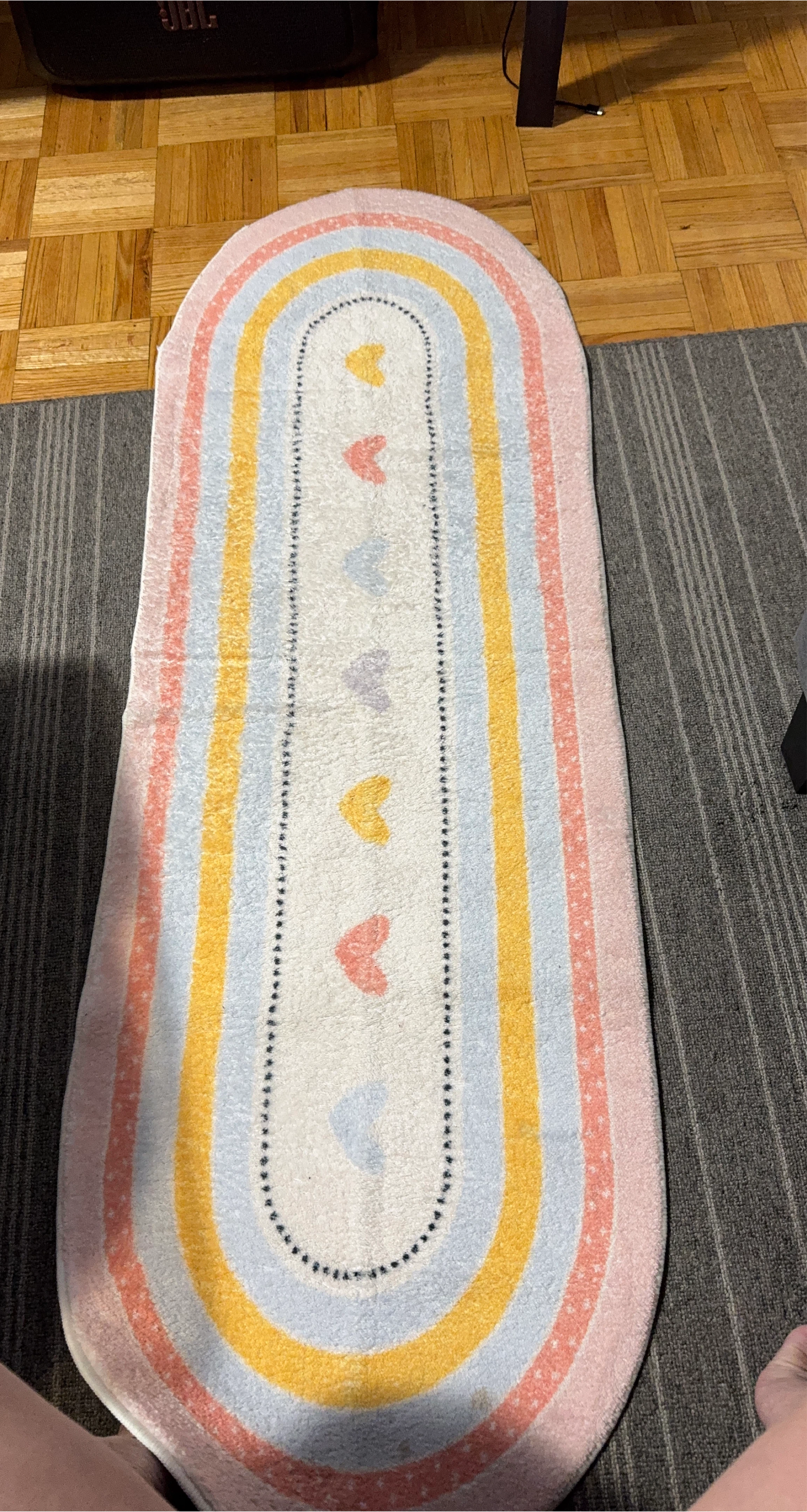 Rainbow Heart Accent Rug