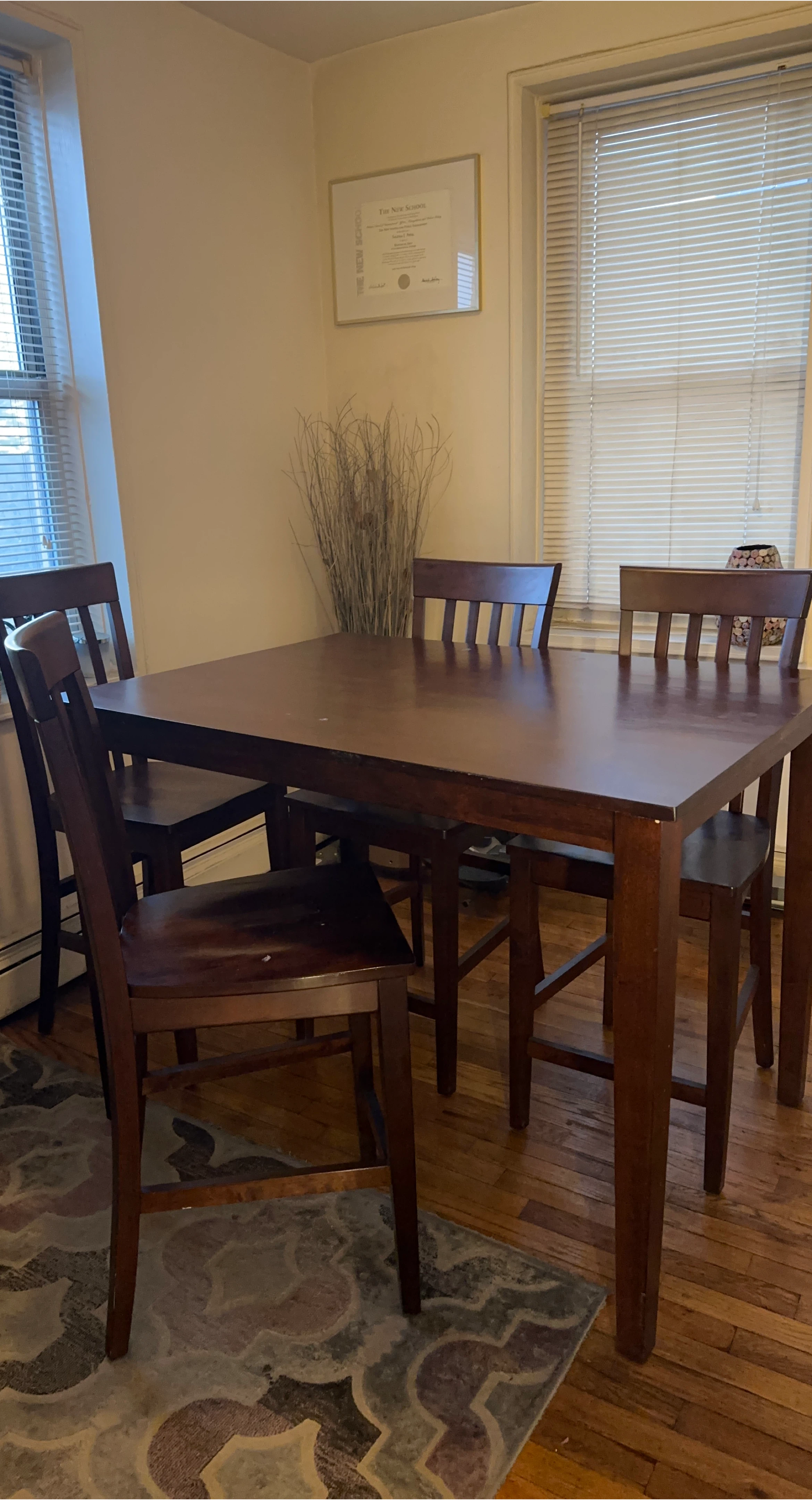 Dining Table Set with 4 Chairs