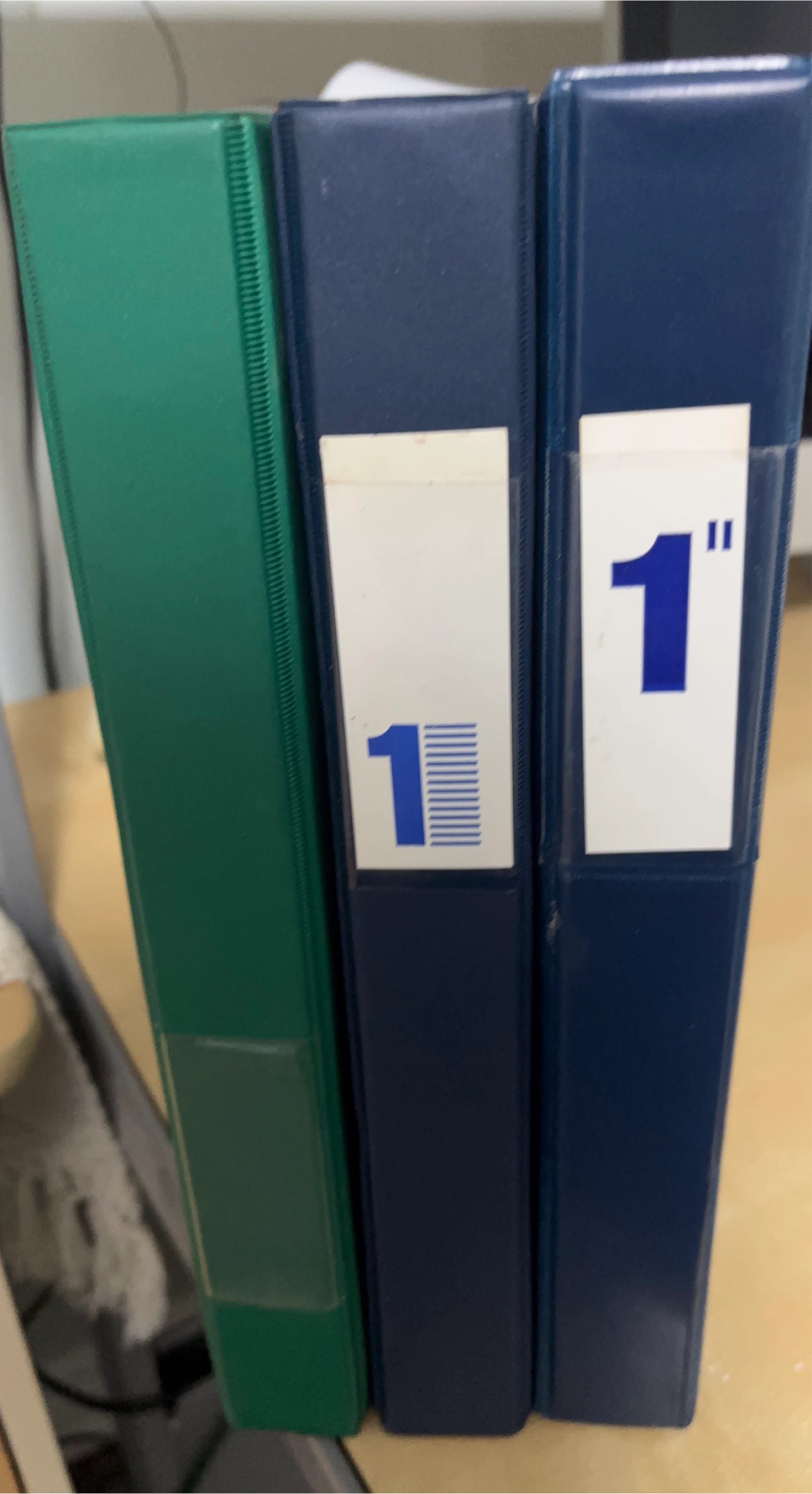 🥕1" Binders - Green & Blue