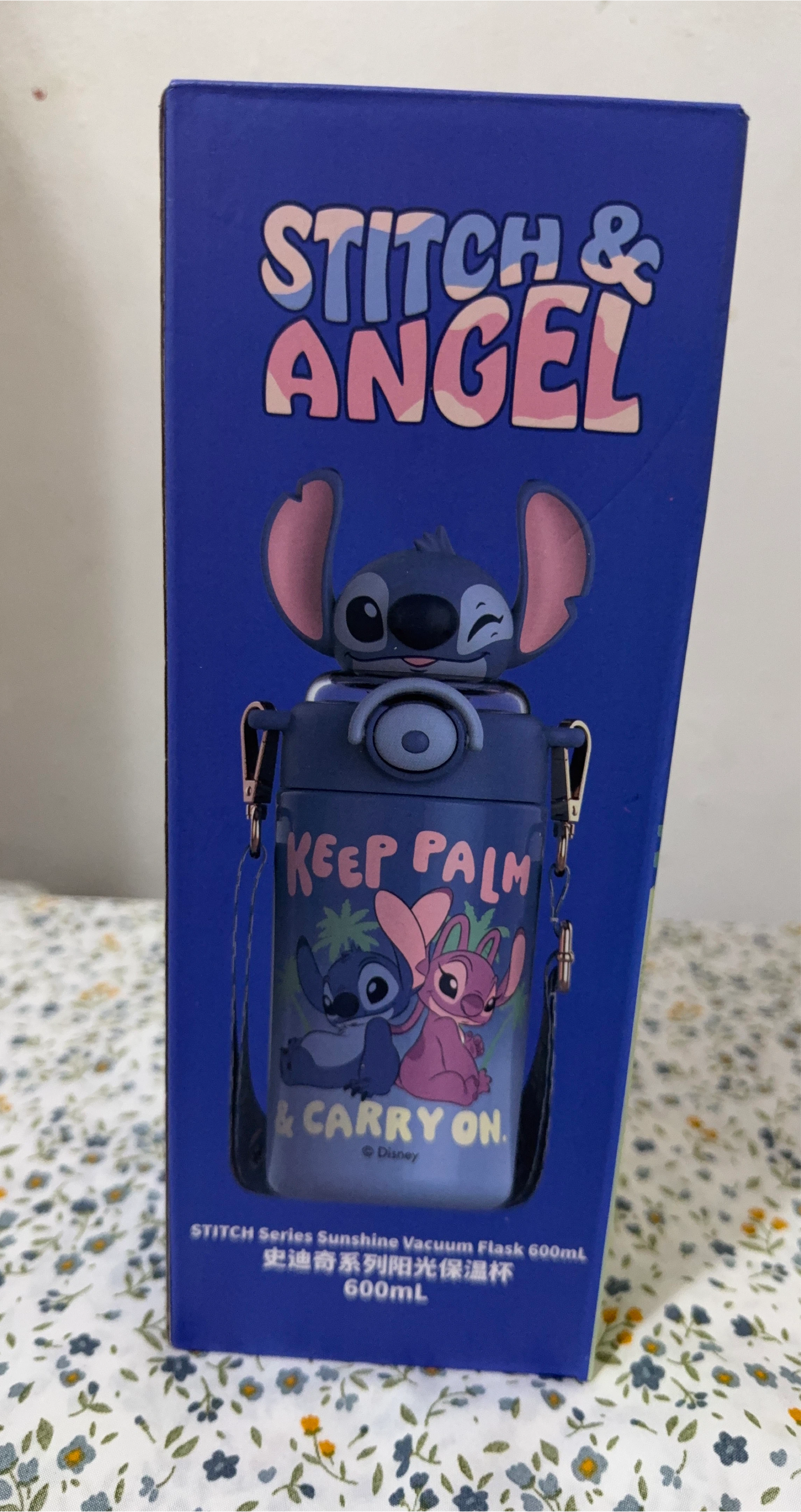 Disney Stitch & Angel 600ml Water Bottle - New - photo 2