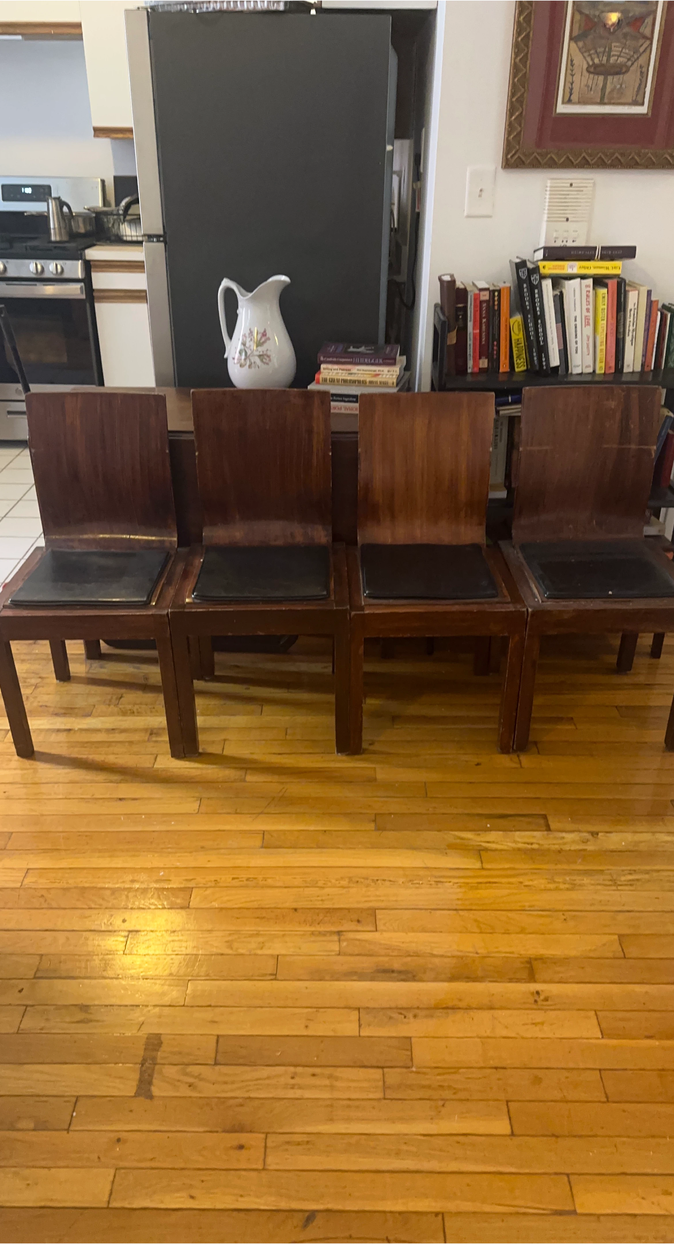 Set of 4 Wooden Dining Chairs
