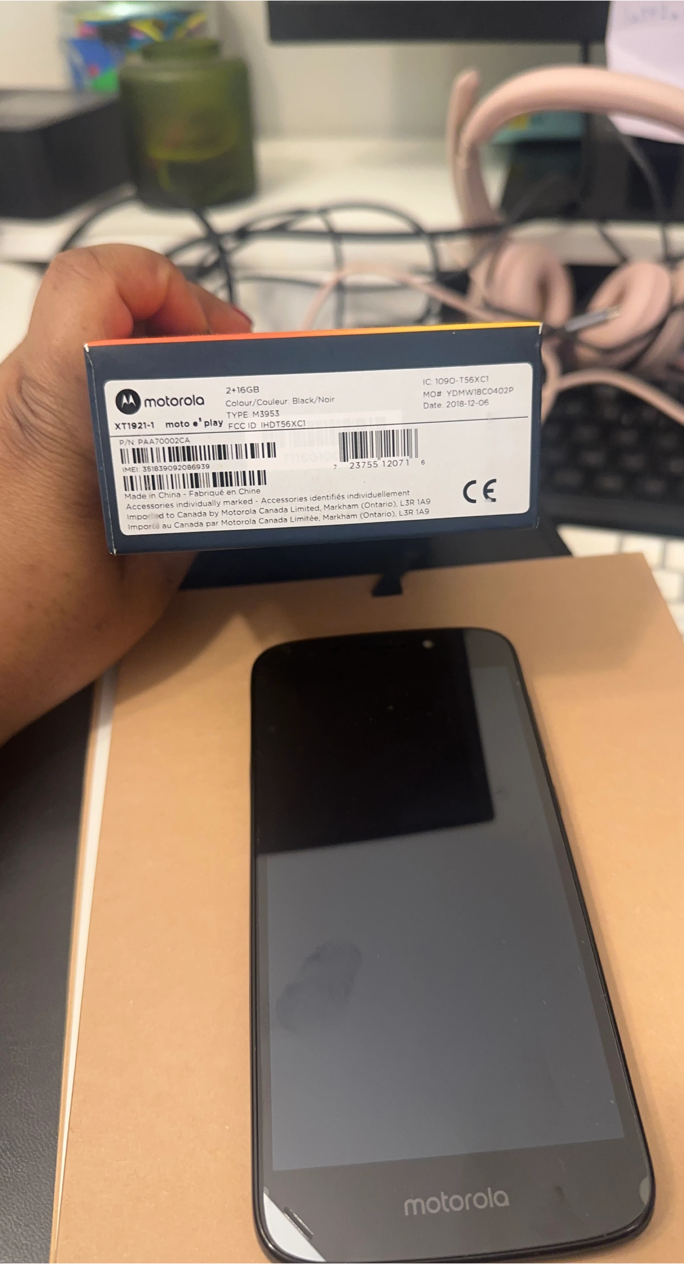 Motorola Moto E Play XT1921-1 Black 2+16GB