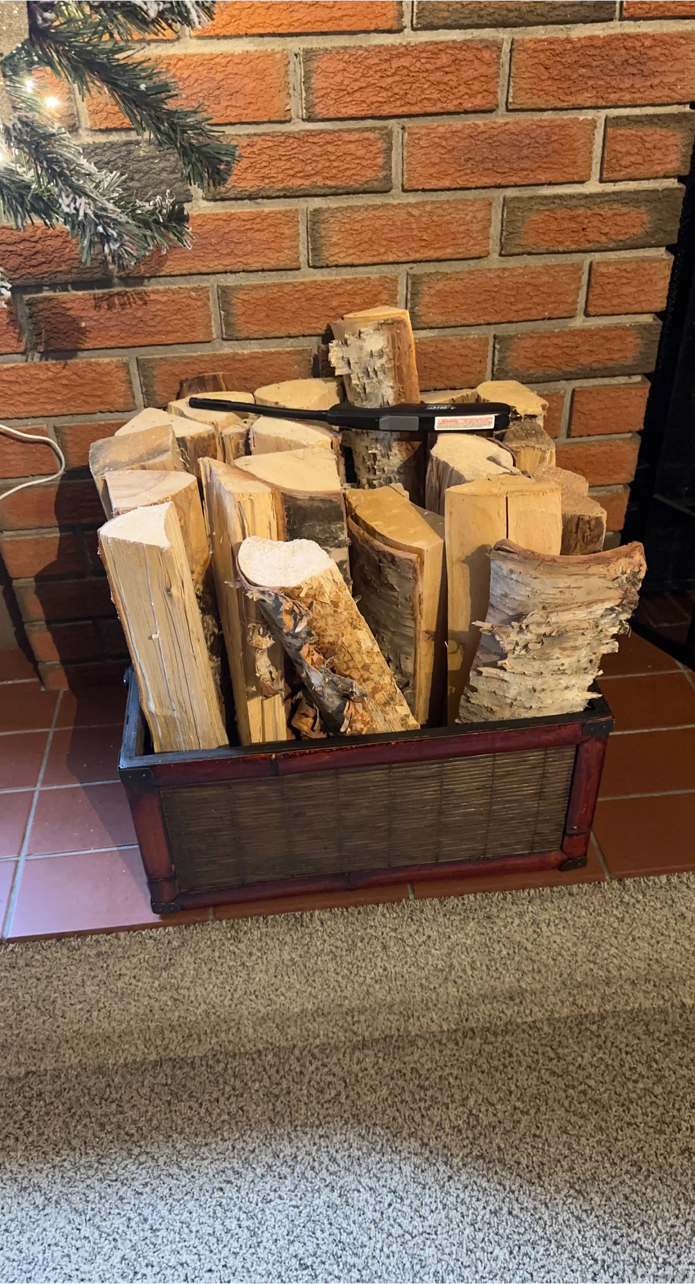 Firewood in Basket