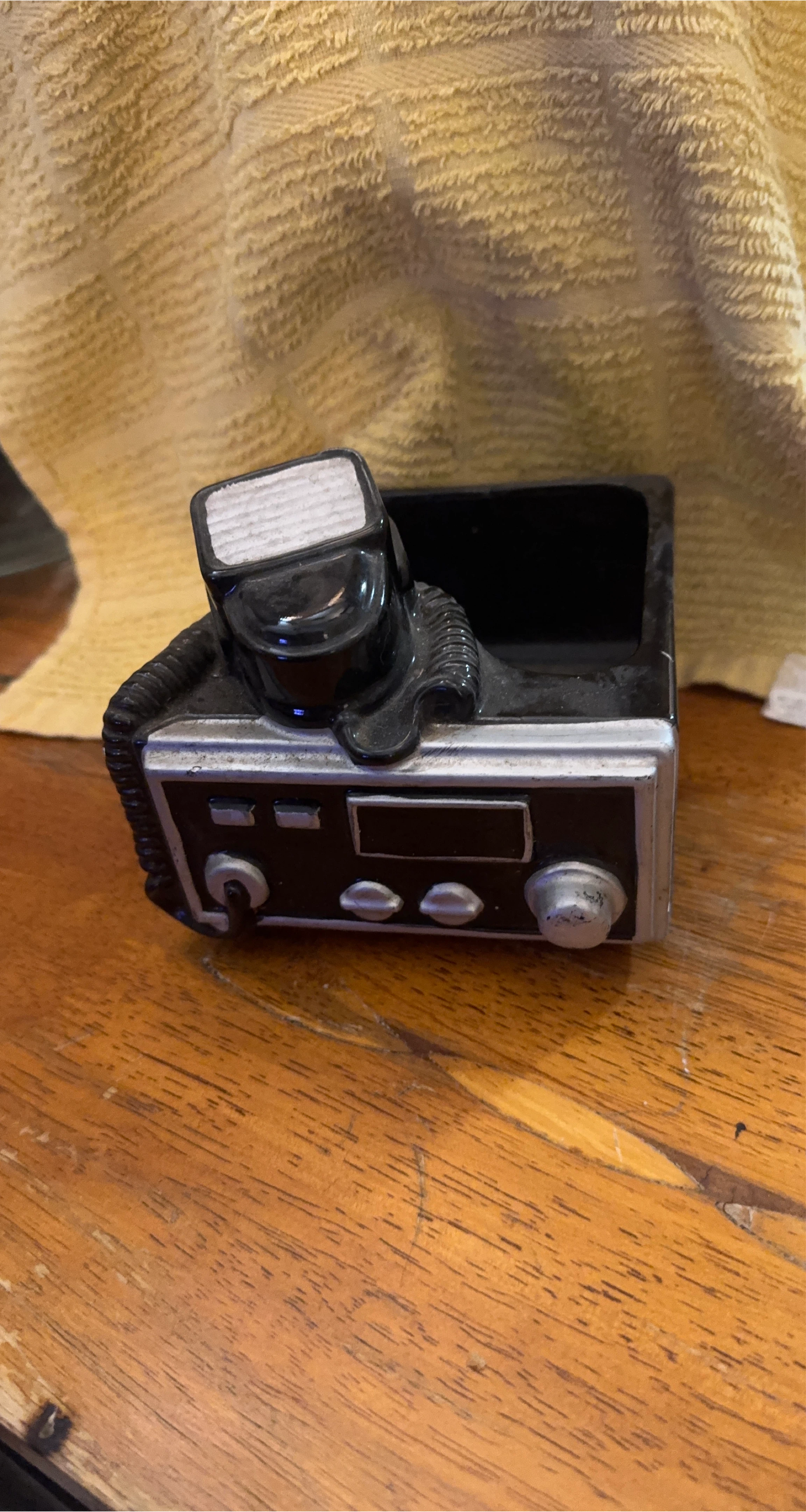 Vintage Ceramic CB Radio Planter, ashtray ,pen holder