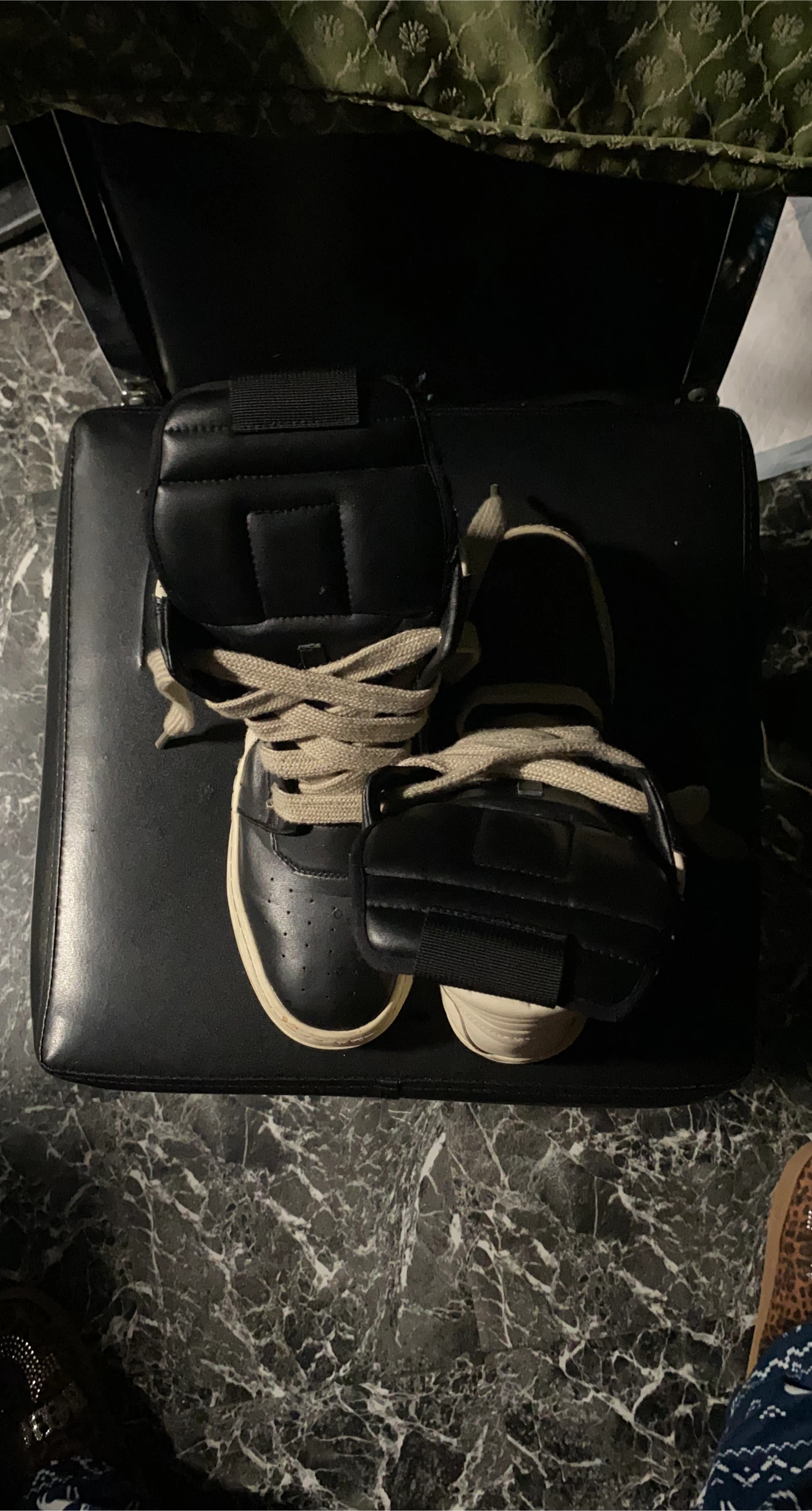Rick Owens Black High Top Sneakers (Cash Only)