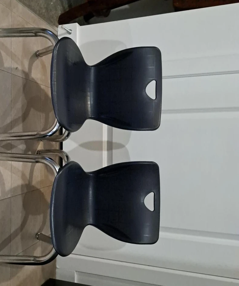 Pair of Black School Chairs