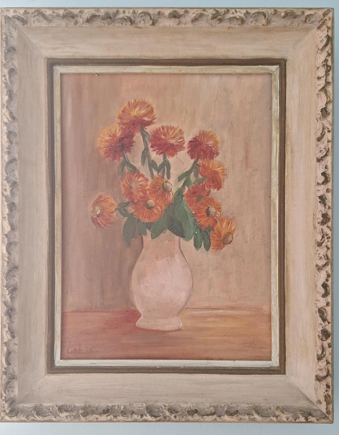 Vintage Floral Oil Painting