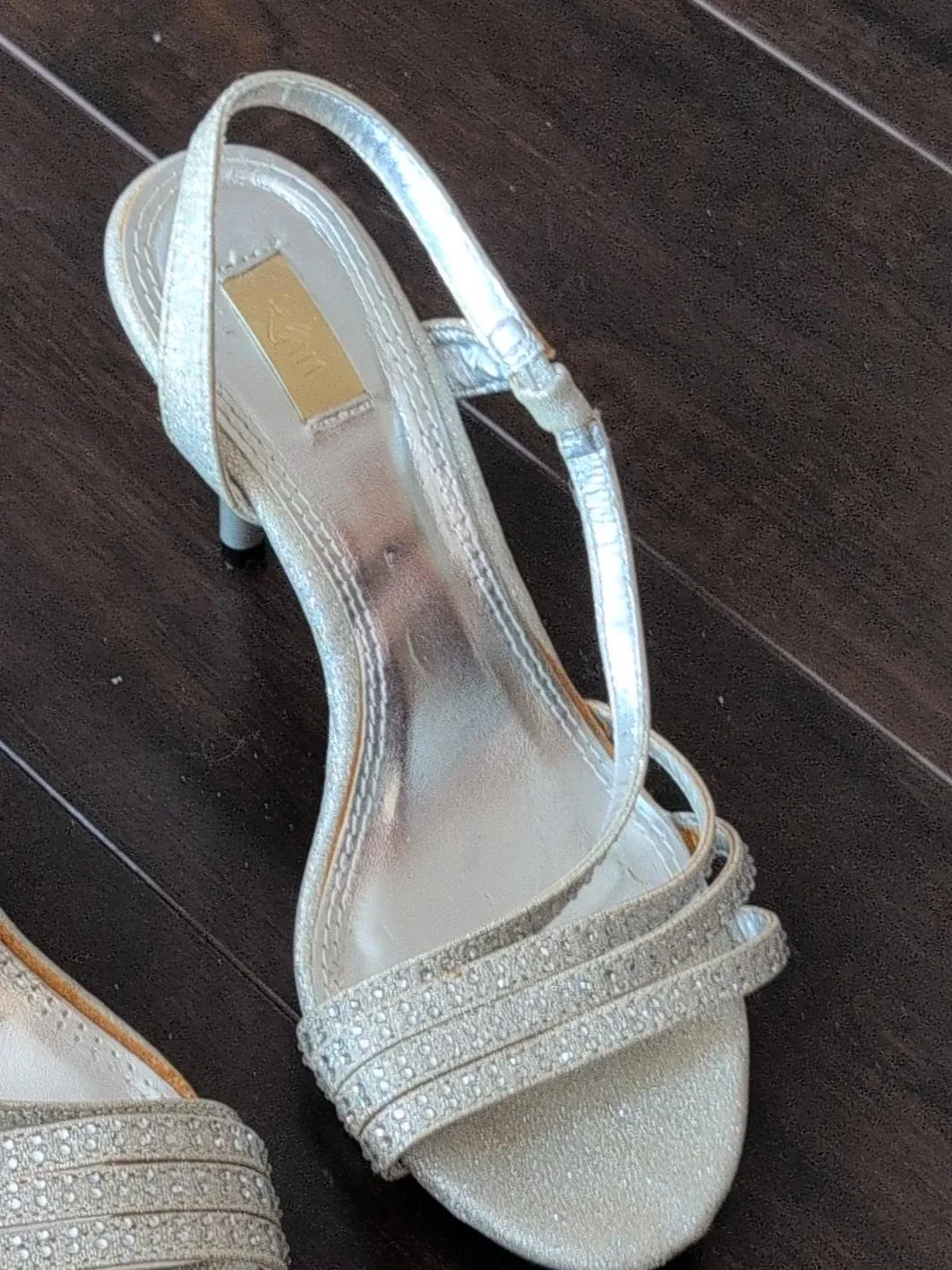 Ria Silver Heels, Size 7