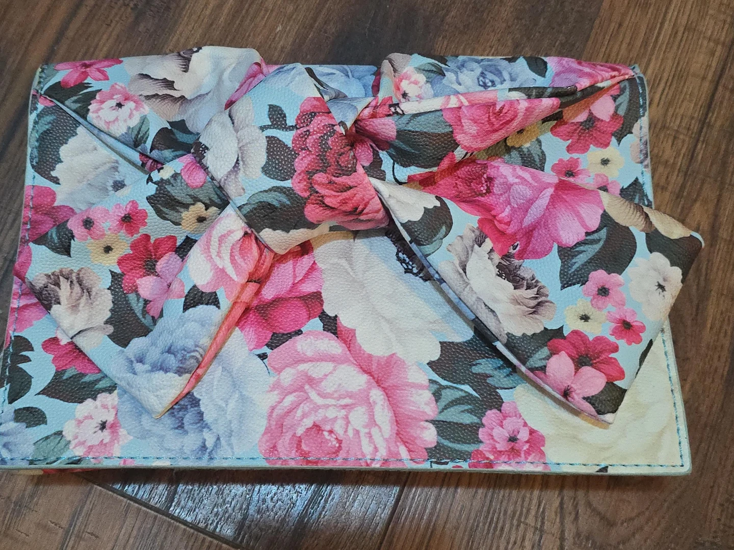 Floral Print Handbag with Bow