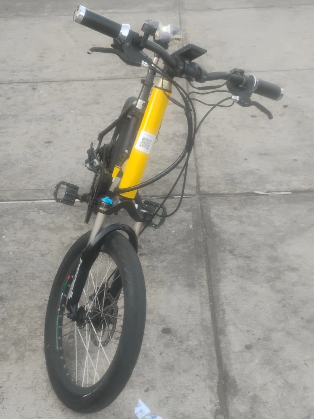 Yellow Benelli Electric Bike