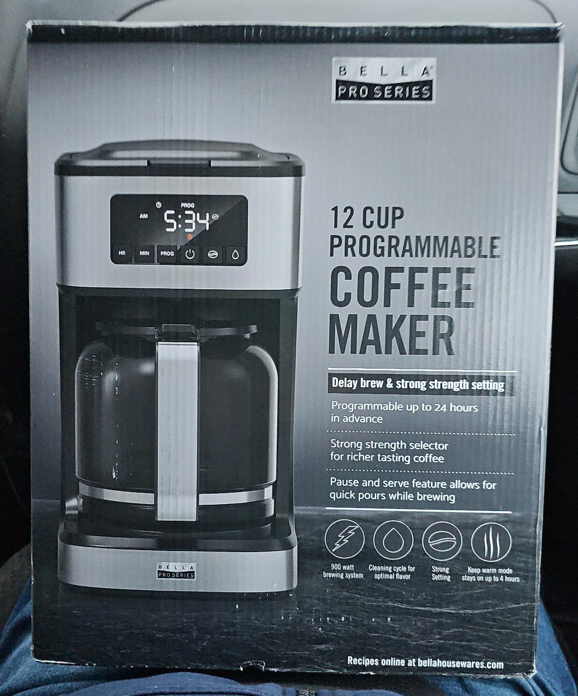 Bella Pro Series 12-Cup Programmable Coffee Maker
