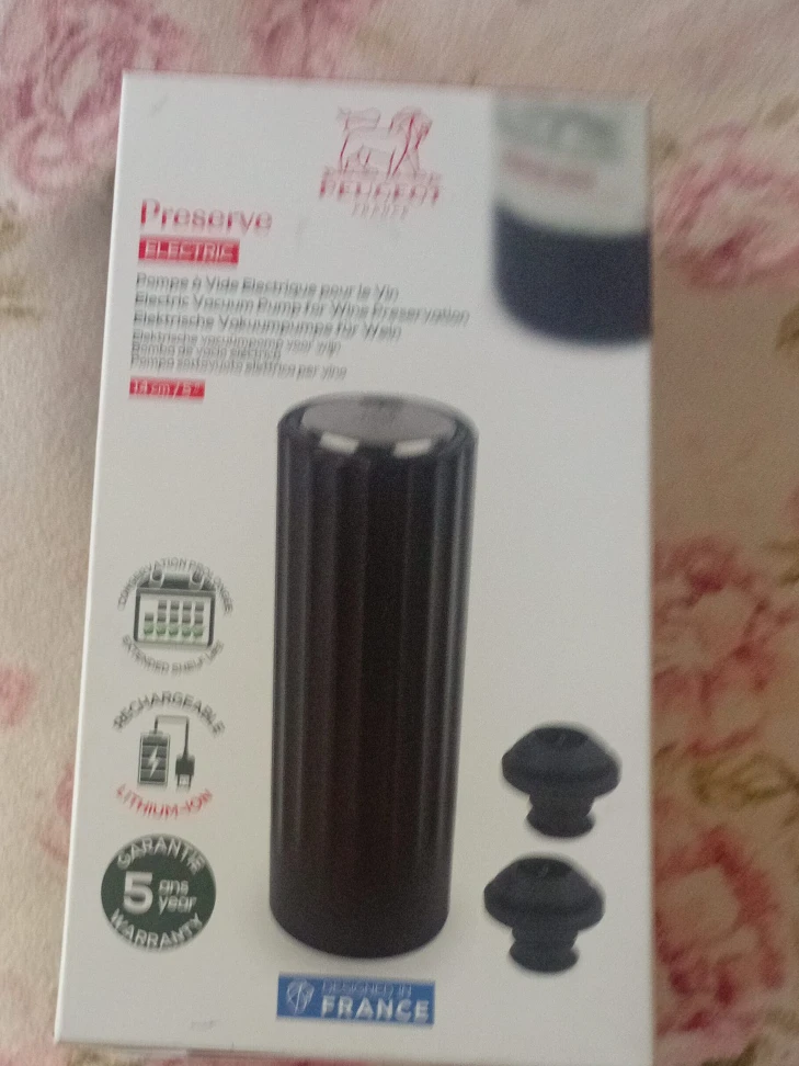 Peugeot Preserve Electric Wine Vacuum Pump