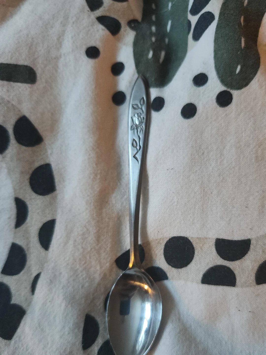 Vintage Silver Spoon with Rose Design🌱