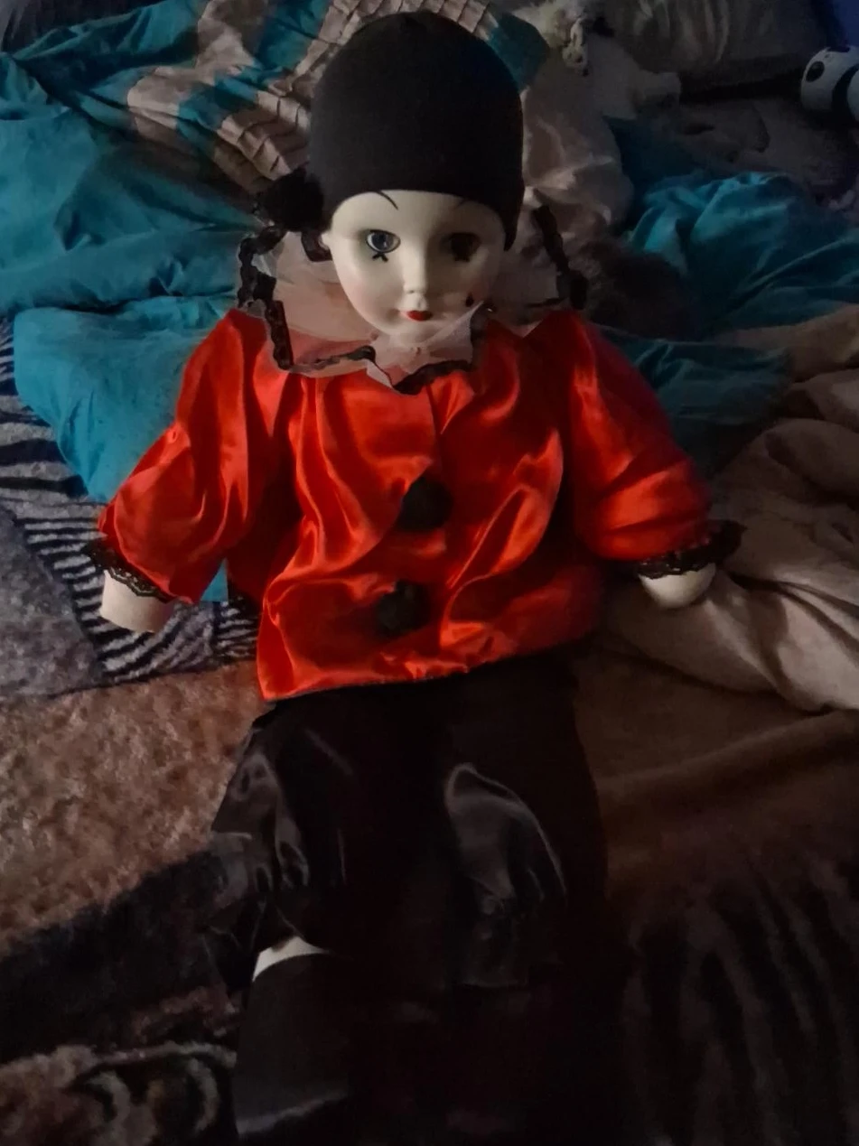 Clown Doll - Red & Black Outfit