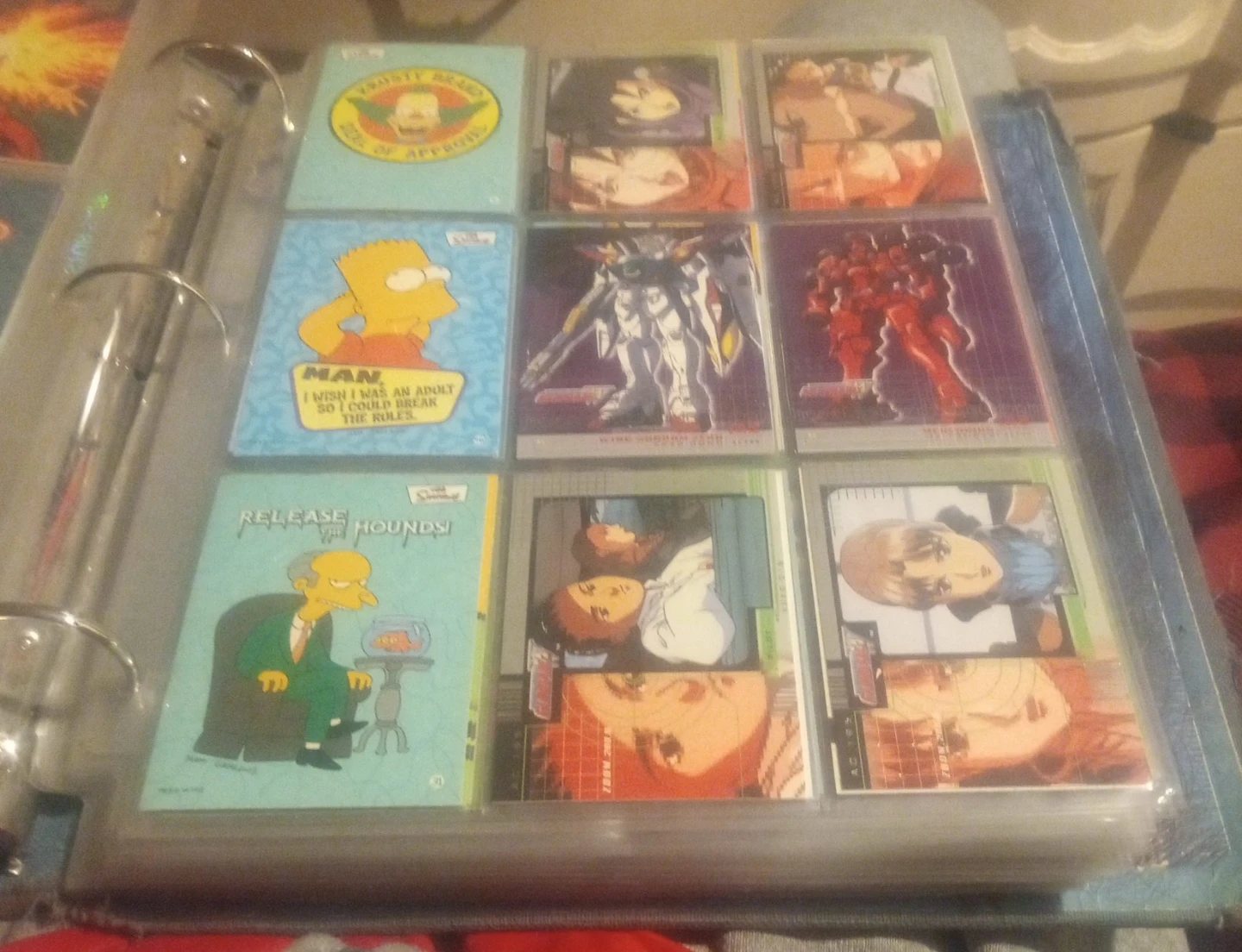 Trading Cards Binder - Simpsons, Gundam, Anime