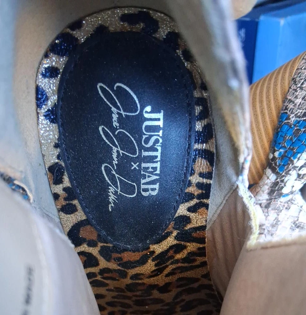 JustFab Janie Jones Python Print Booties