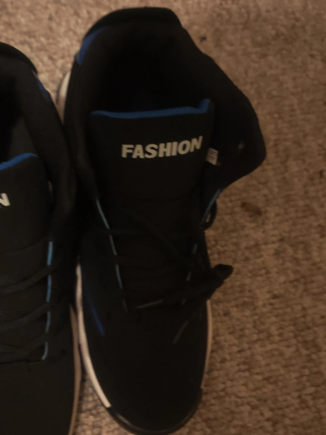 Black/Blue Fashion High-Top Shoes
