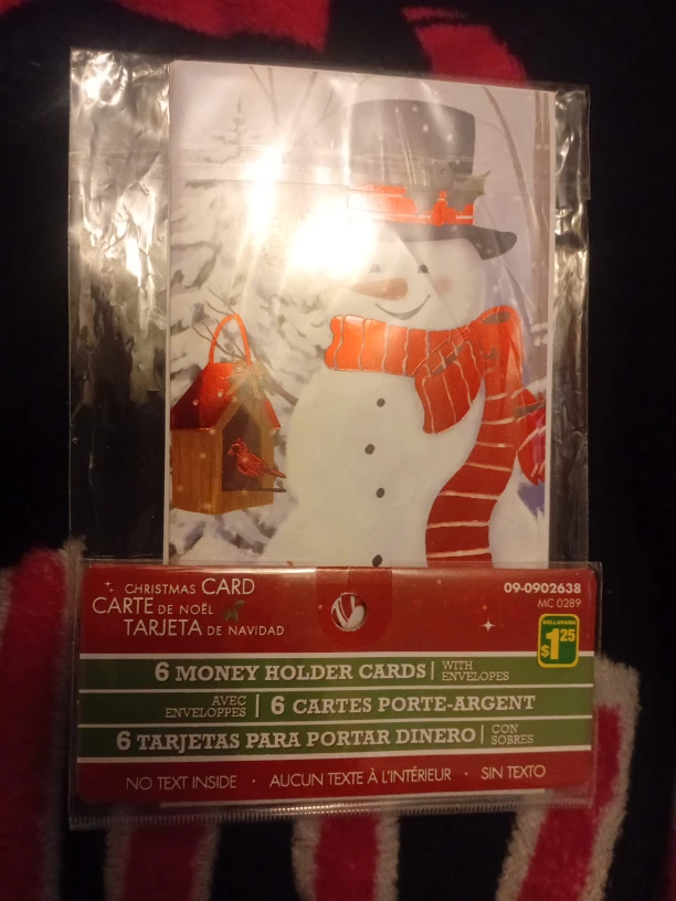 Dollarama Christmas Money Holder Cards - New