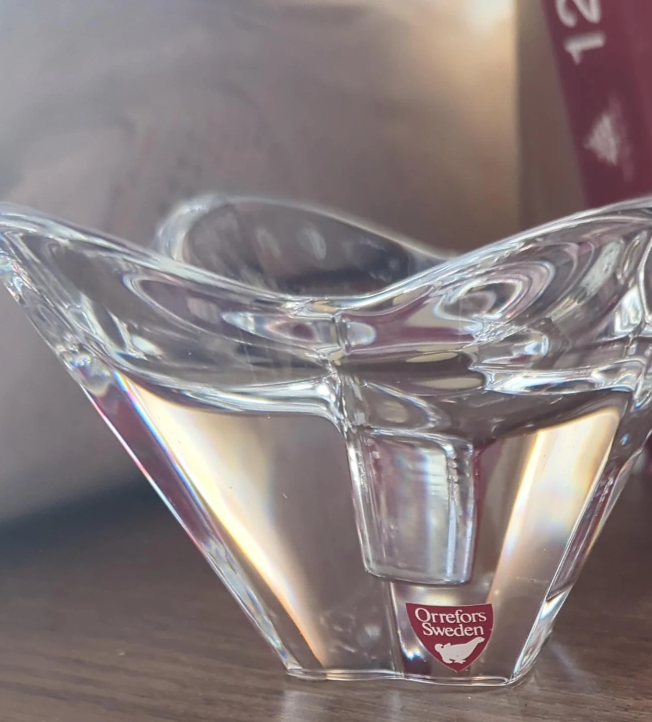 Orrefors Sweden Crystal Candle Holder