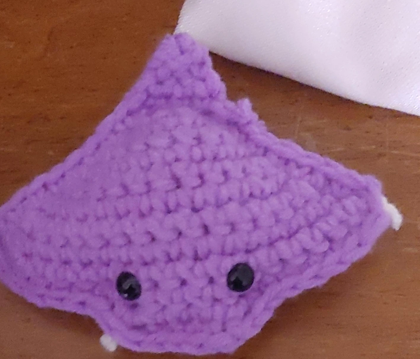Handmade Purple Crocheted Stingray Plushie