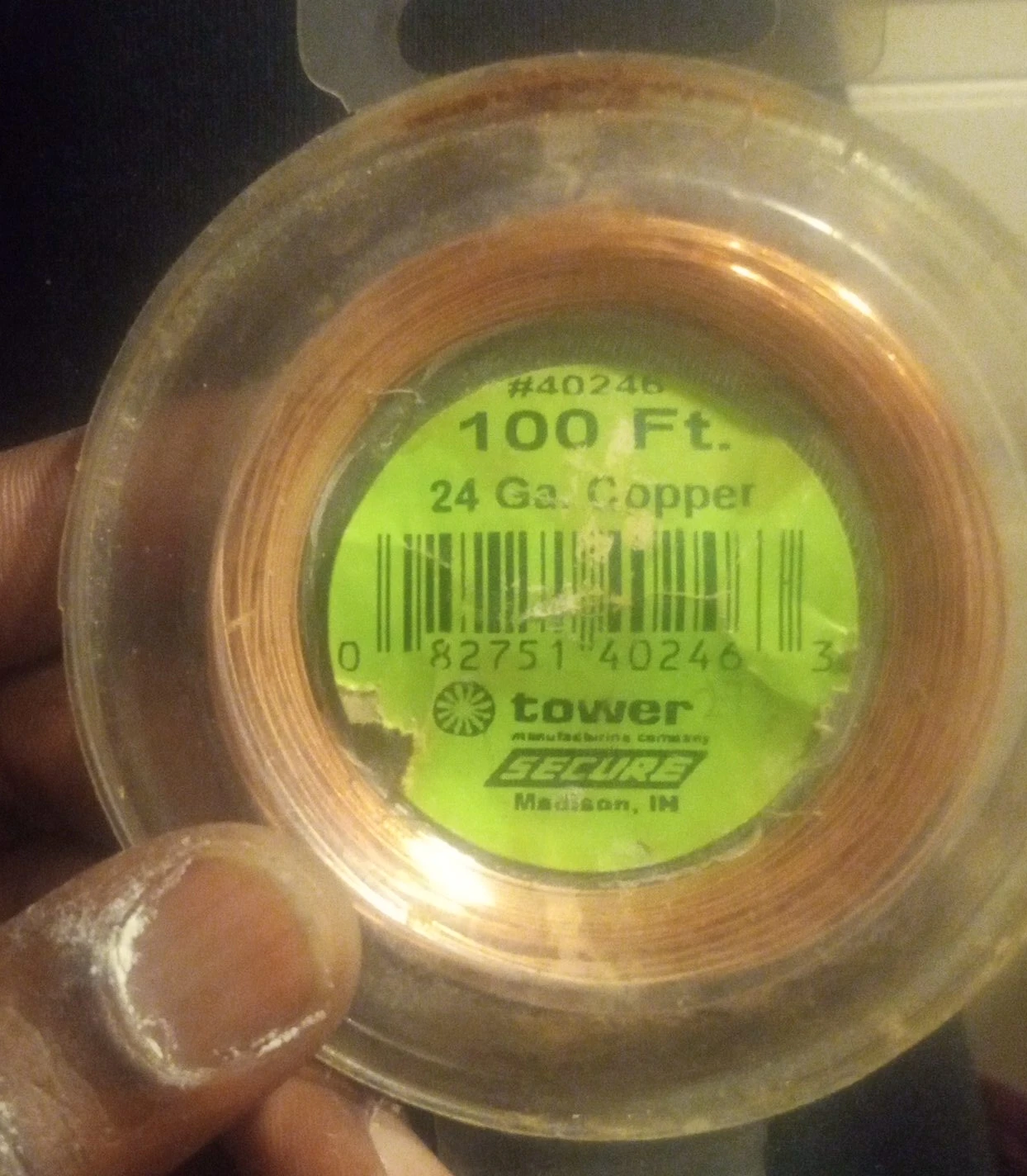 Tower Secure 100 Ft 24 Ga Copper Wire