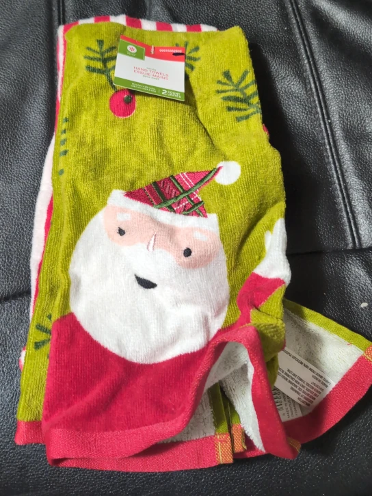 Santa Hand Towels - 2 Pack