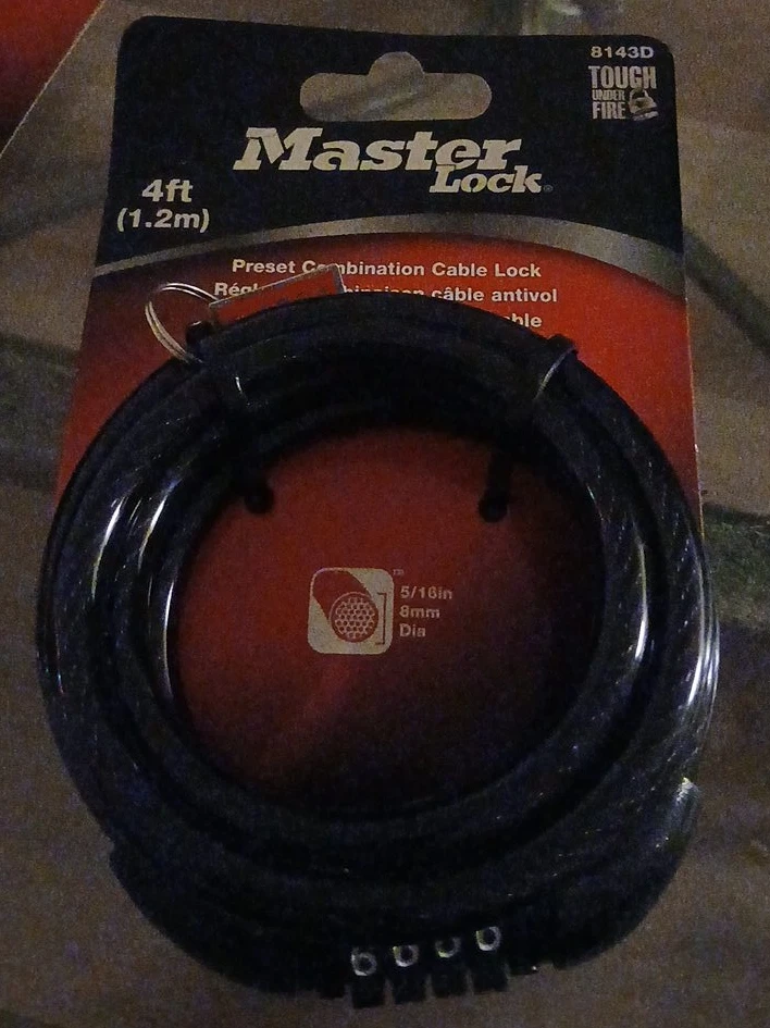 Master Lock 4ft Combination Cable Lock - New