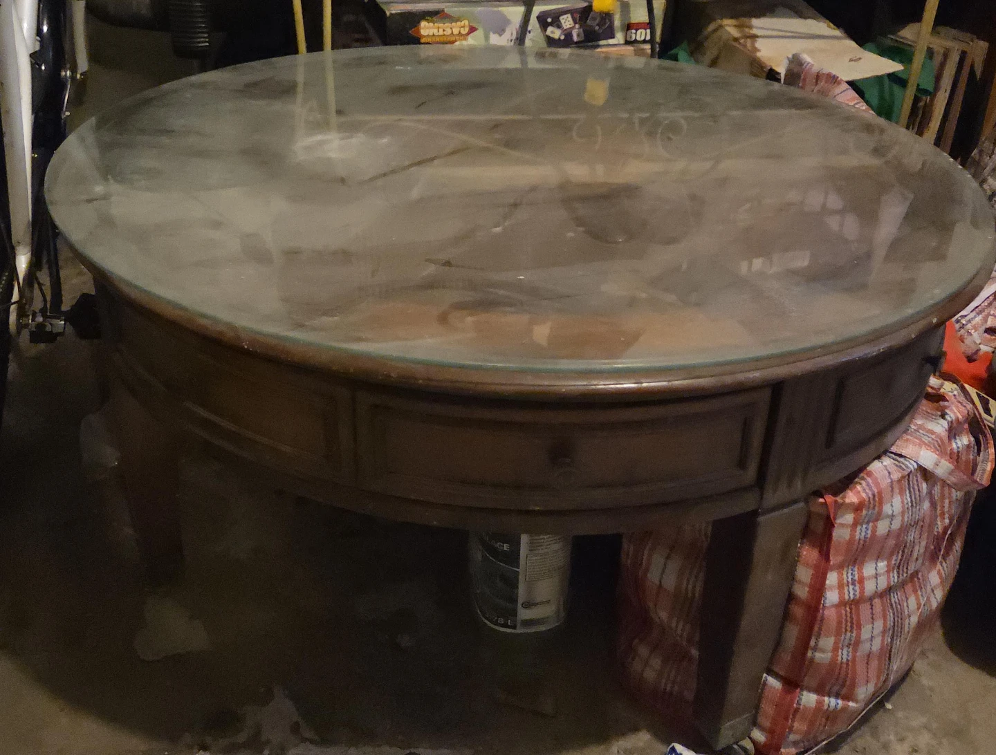 Round Glass Top Coffee Table