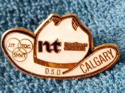 NT Another Telecom Calgary Cowboy Hat Pin