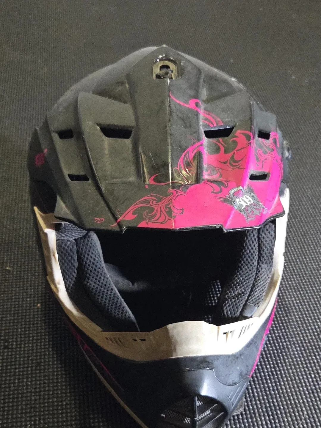509 Black & Pink Motocross Helmet