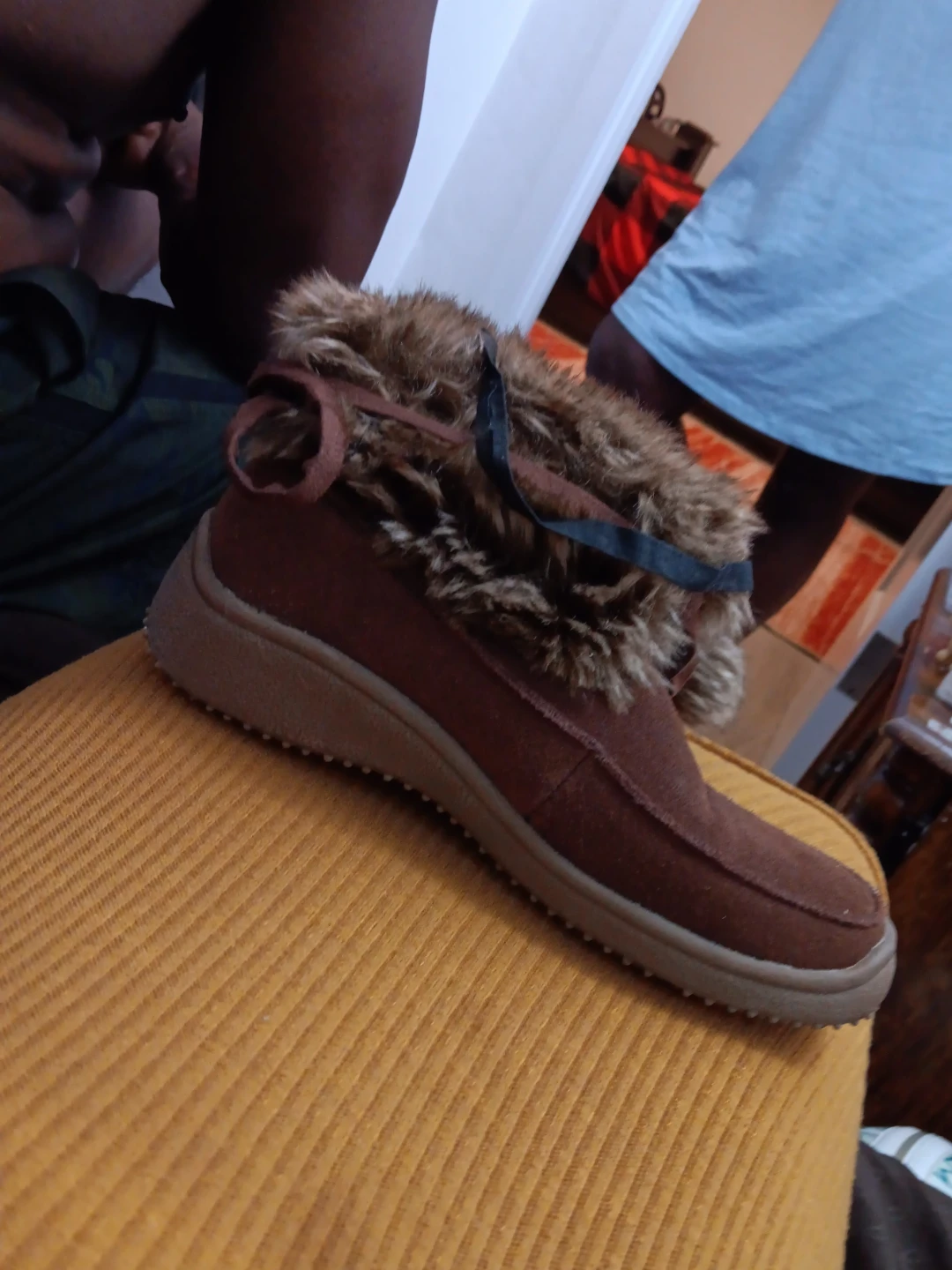 Brown Fur Lined Shoe