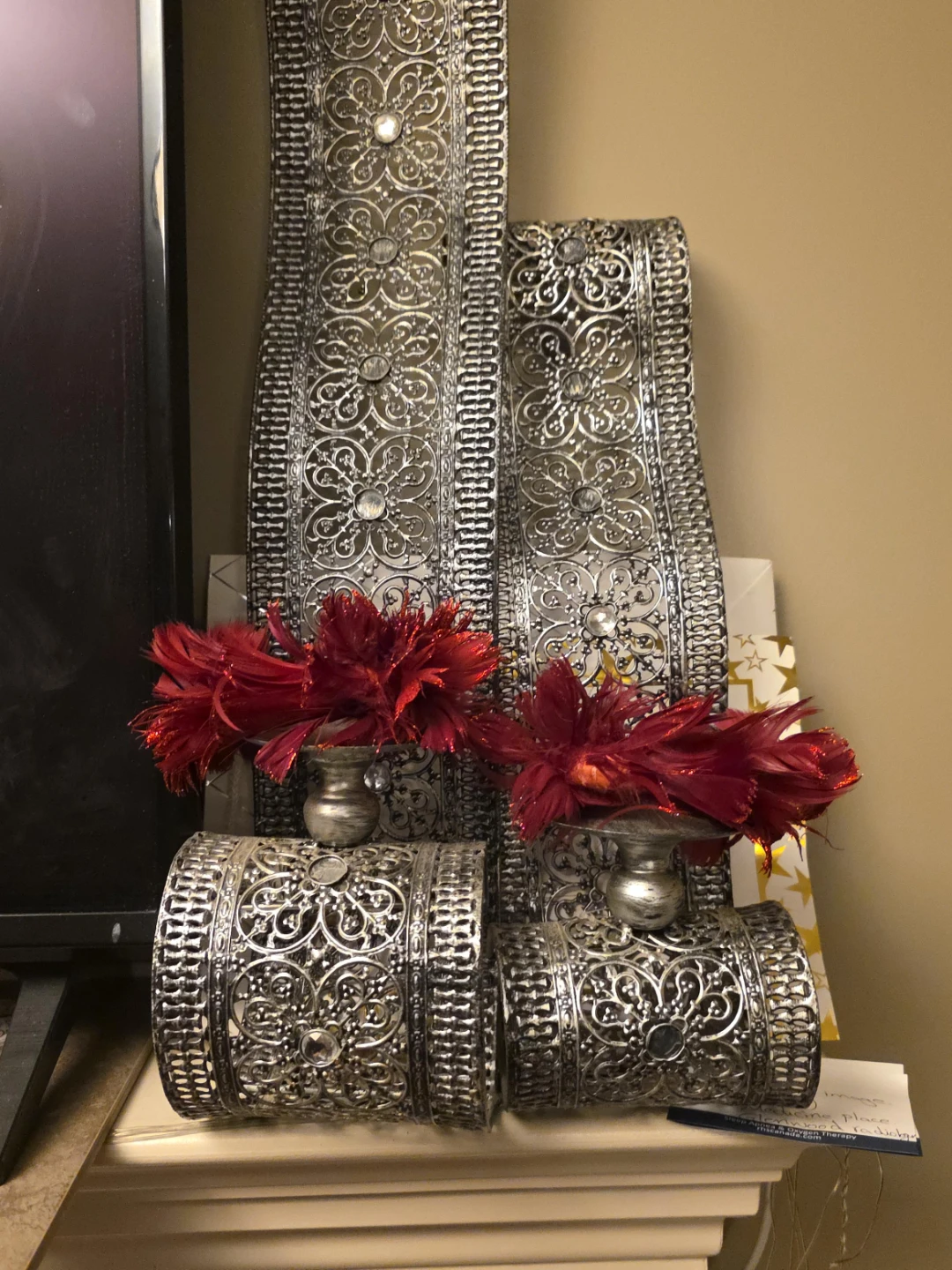 Silver Metal Decorative Set