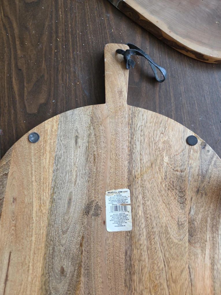 GlucksteinHome Round Wood Serving Board