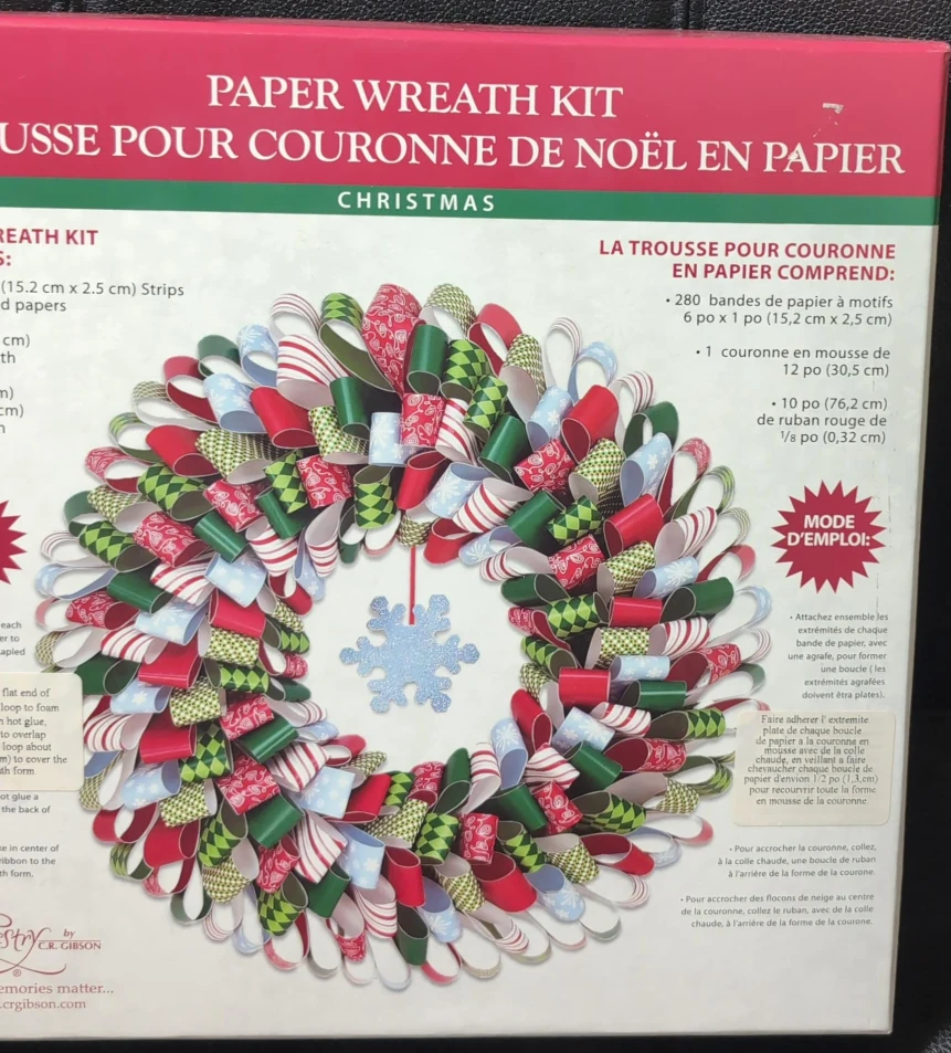 Paper Wreath Kit Christmas