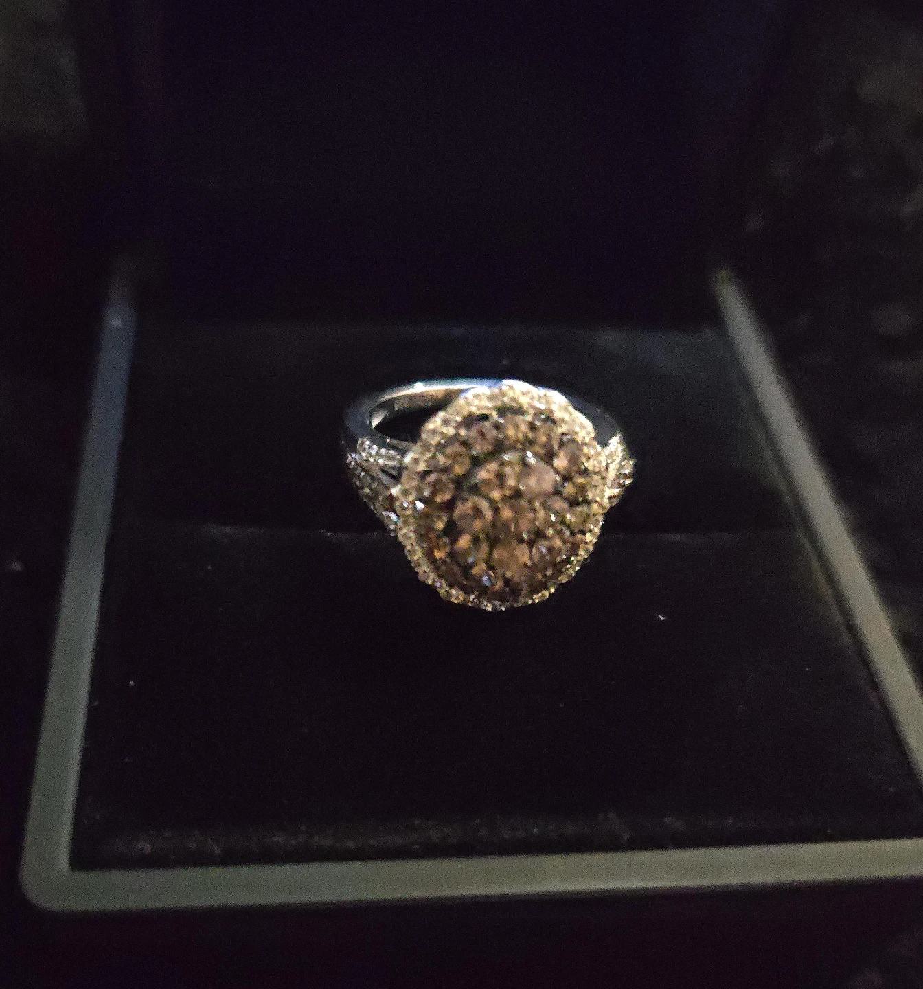 Genuine Madagascar Gemstone Garnet & White Zircon Ring 1.85ctw - photo 2