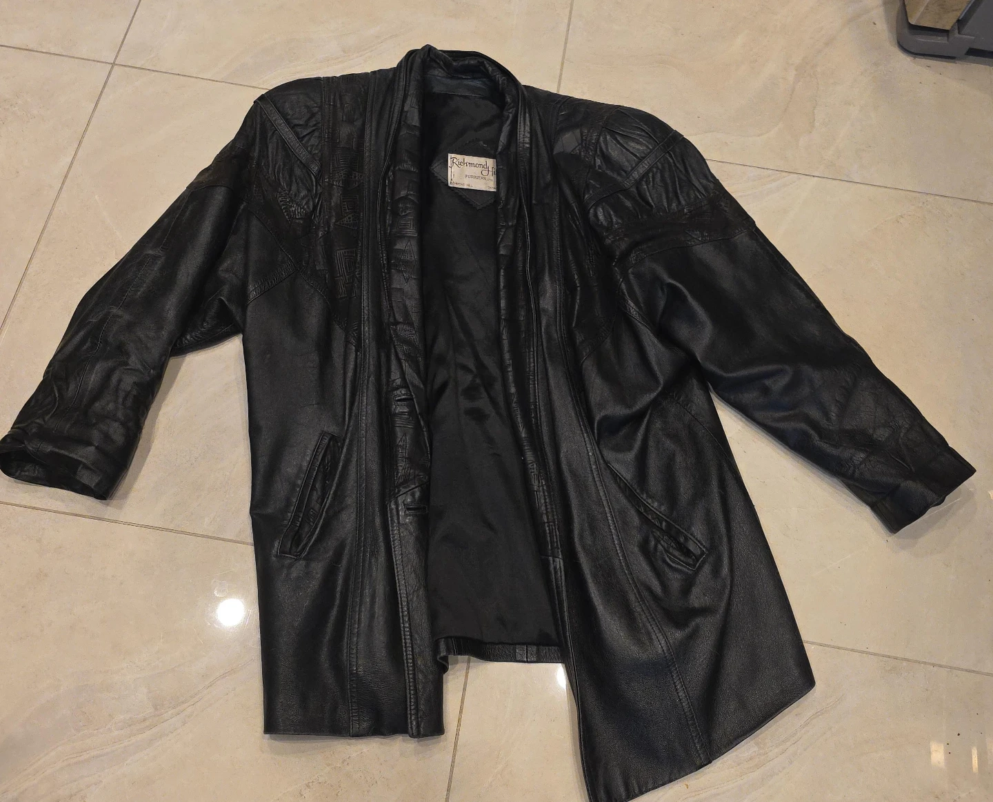 Richmond Classics Black Leather Jacket