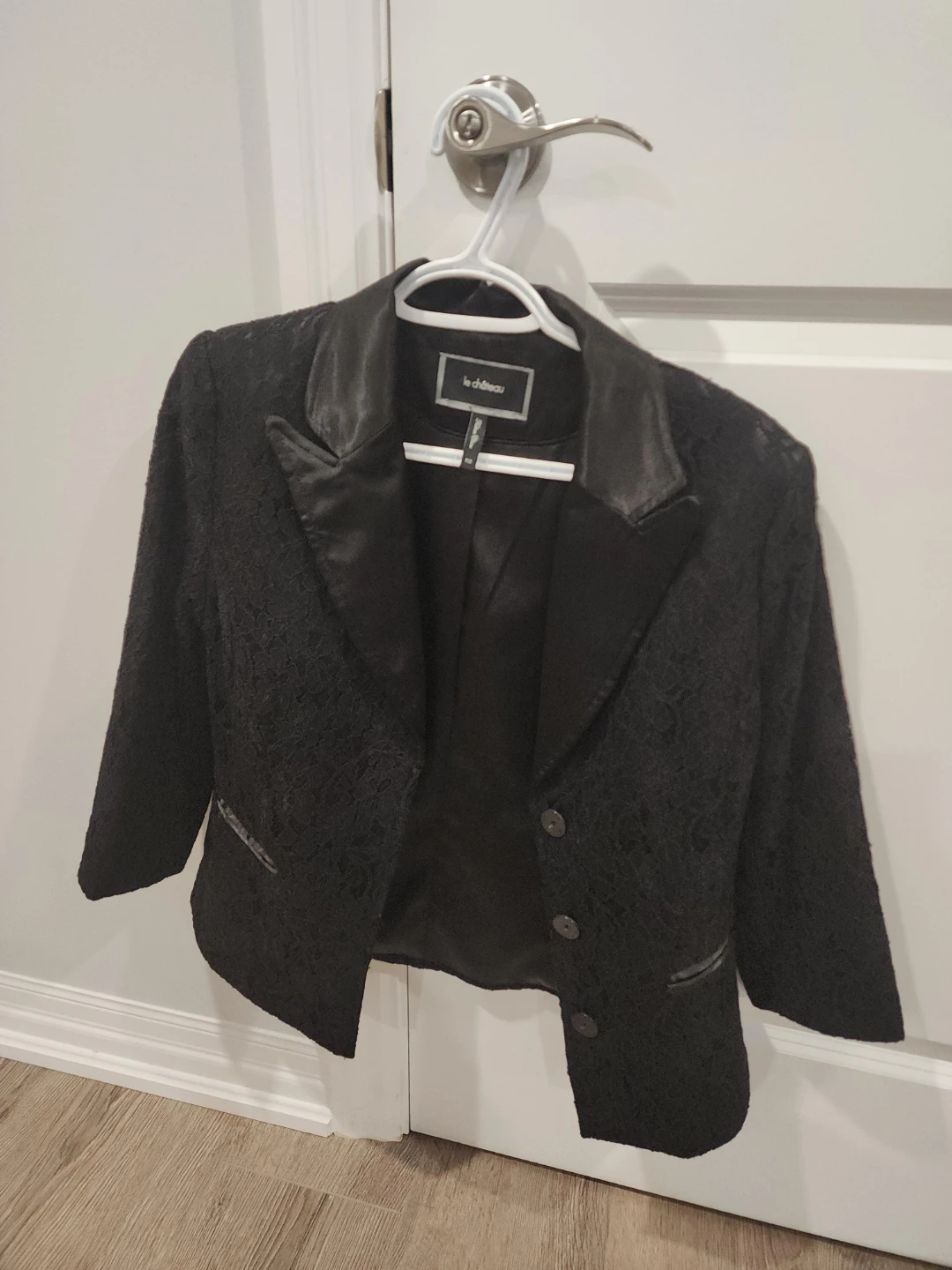 Le Chateau Black Lace Blazer - Size P/S