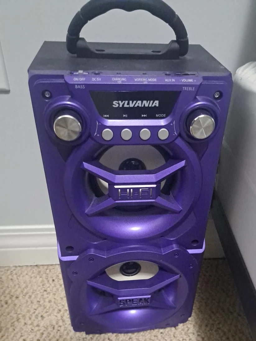 Sylvania SP329-B Purple Portable Speaker