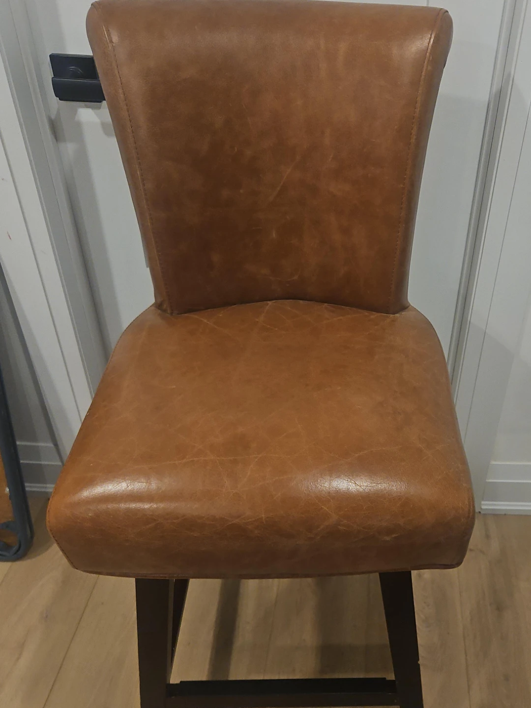 Brown Leather Bar Stool