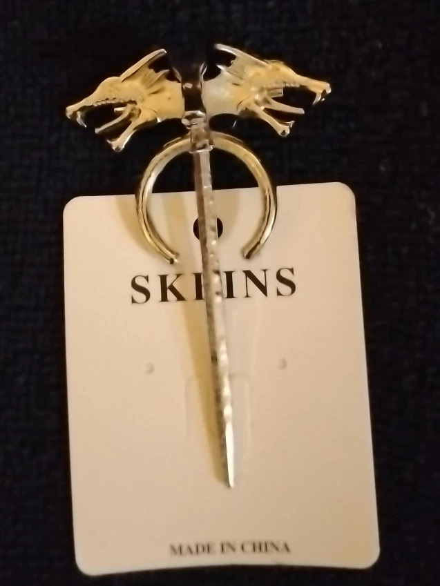 Skeins Dragon Brooch Pin - New on Card