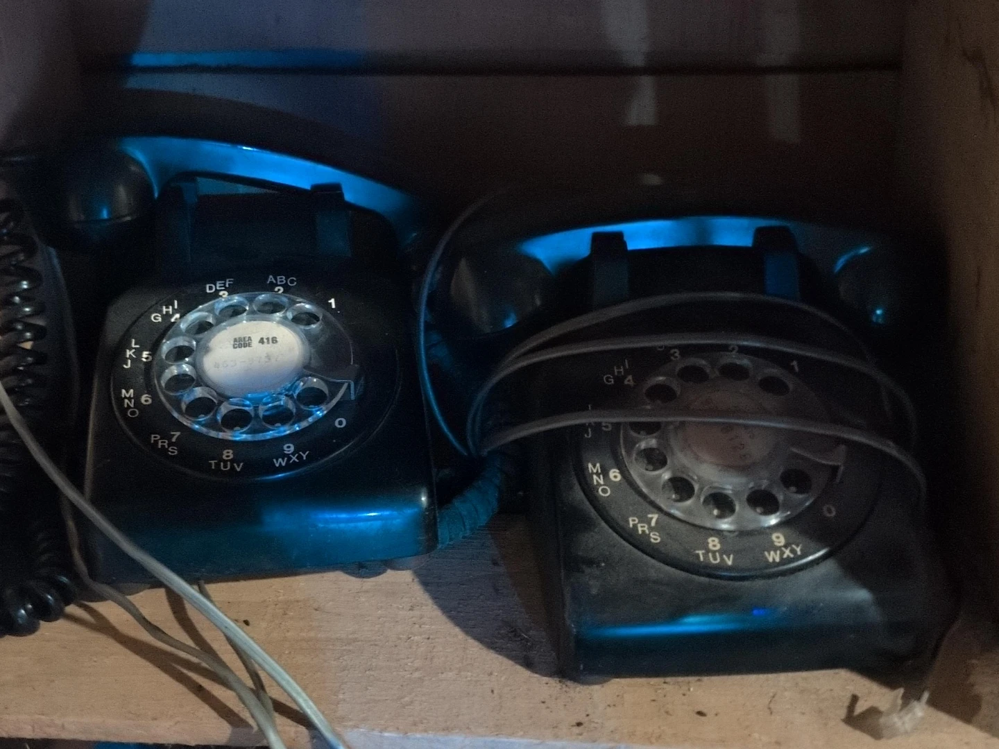 Vintage Black Rotary Dial Telephone