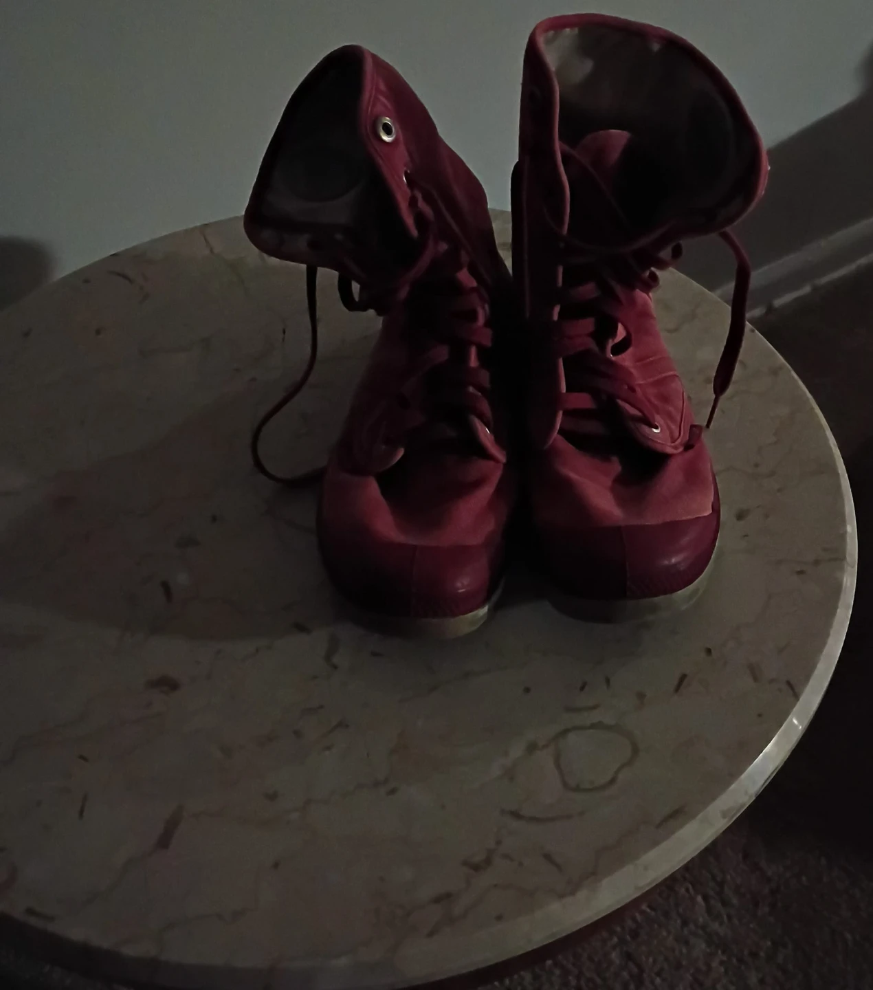 Red High-Top Sneakers