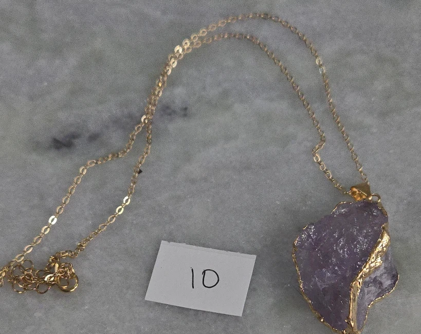 Amethyst Stone Gold Plated Necklace
