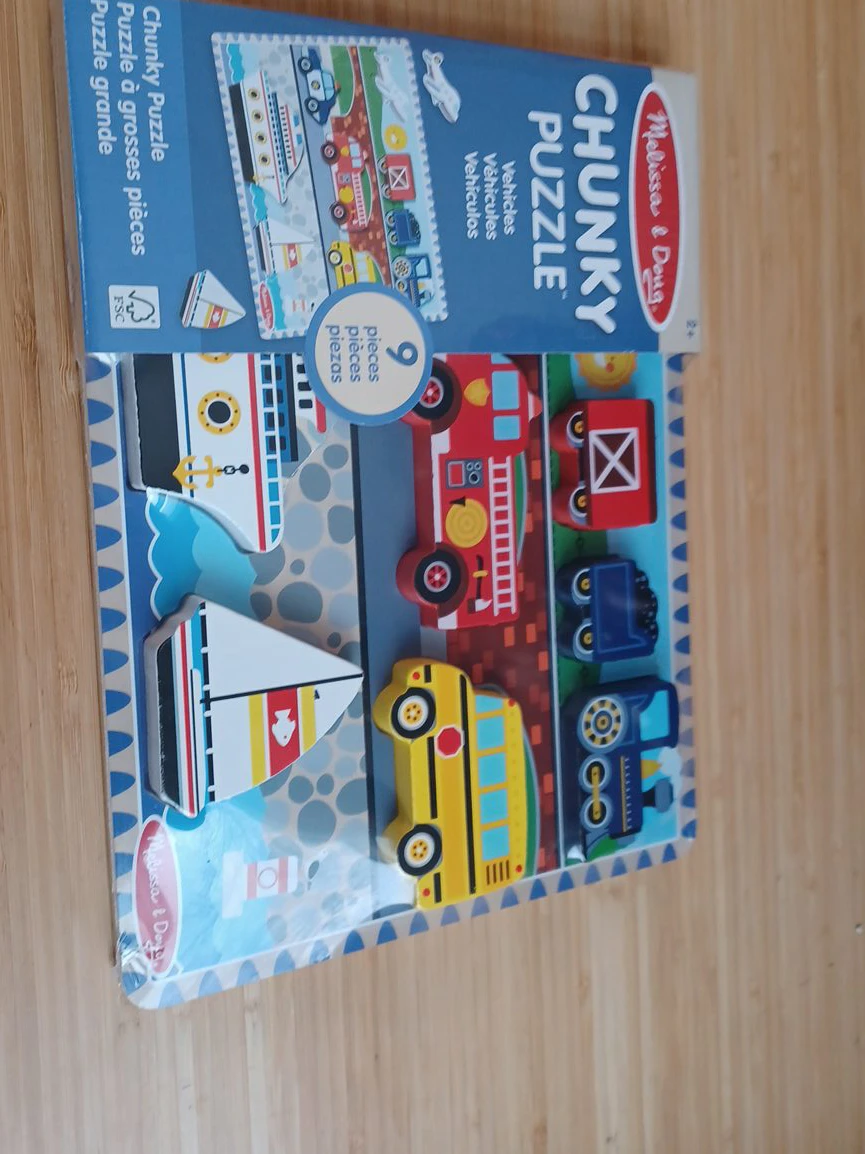 Melissa & Doug Chunky Vehicles Puzzle - 9 Pieces