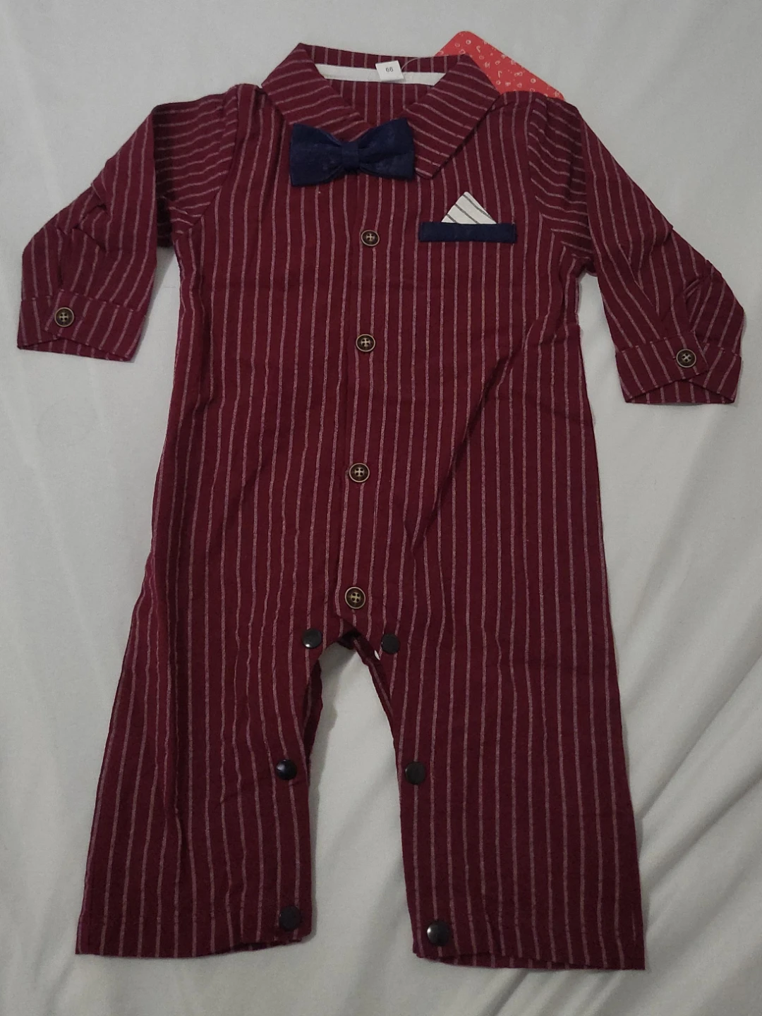 New PatPat Baby Gentleman Bowknot Jumpsuit (0-3 Months)