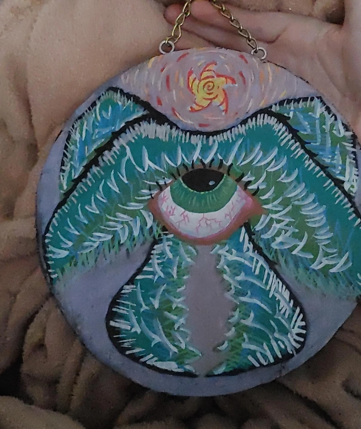 All-seeing Guardian angel wall art made of wood