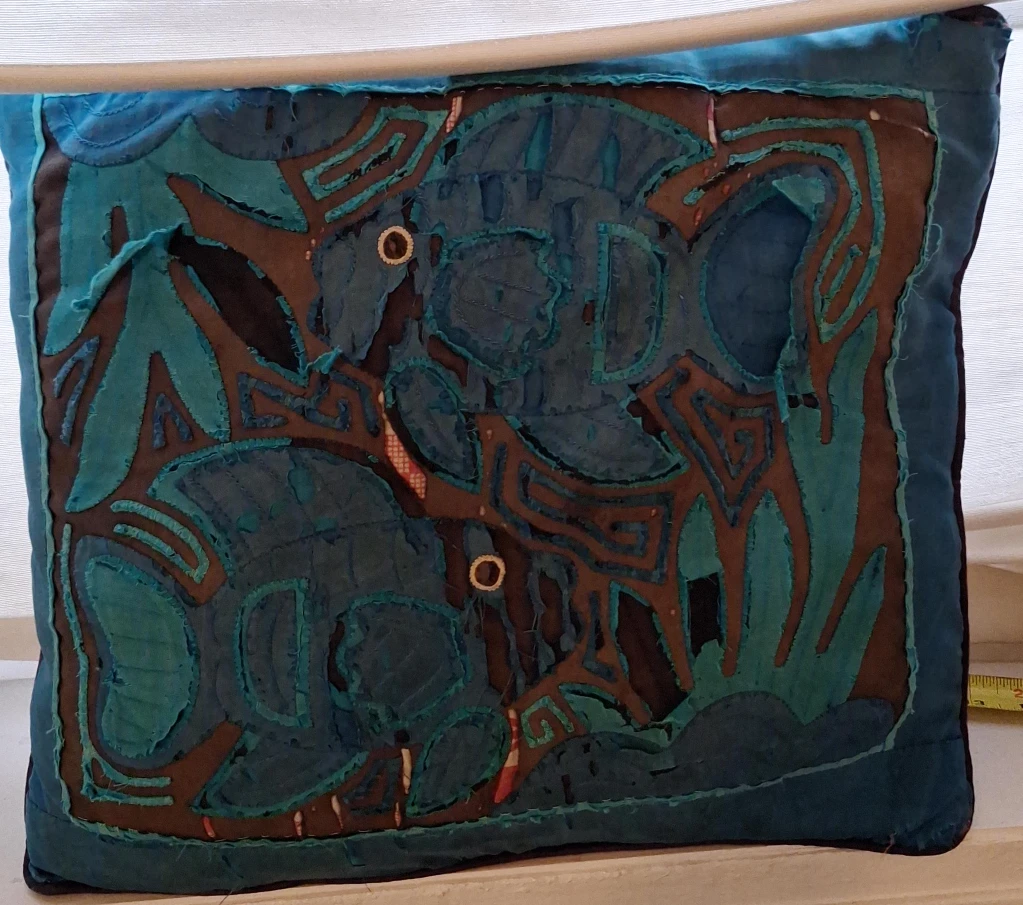 Decorative Blue Throw Pillow